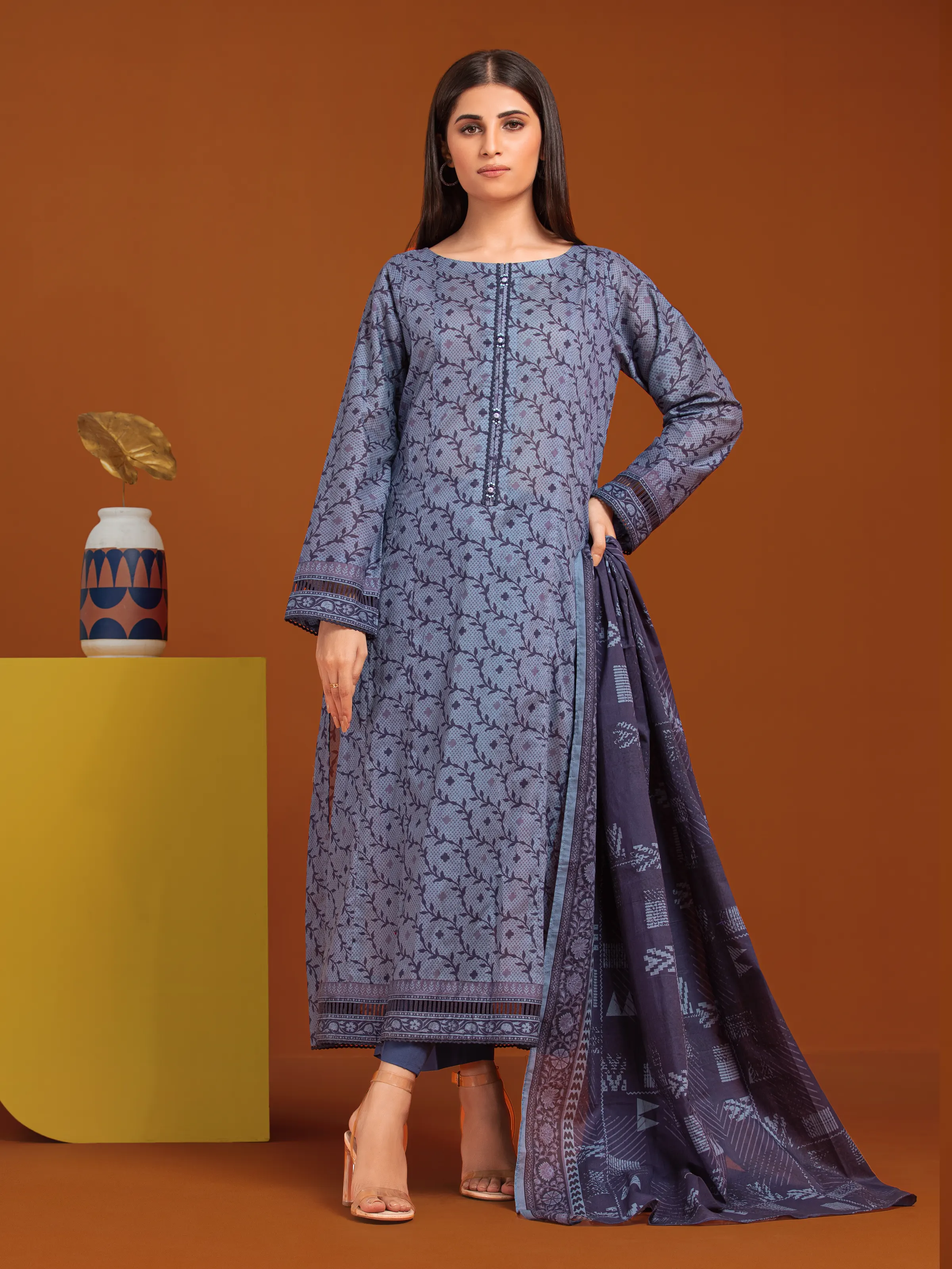 Unstitched Printed Cambric Suit - EWU24A2-27123-3P
