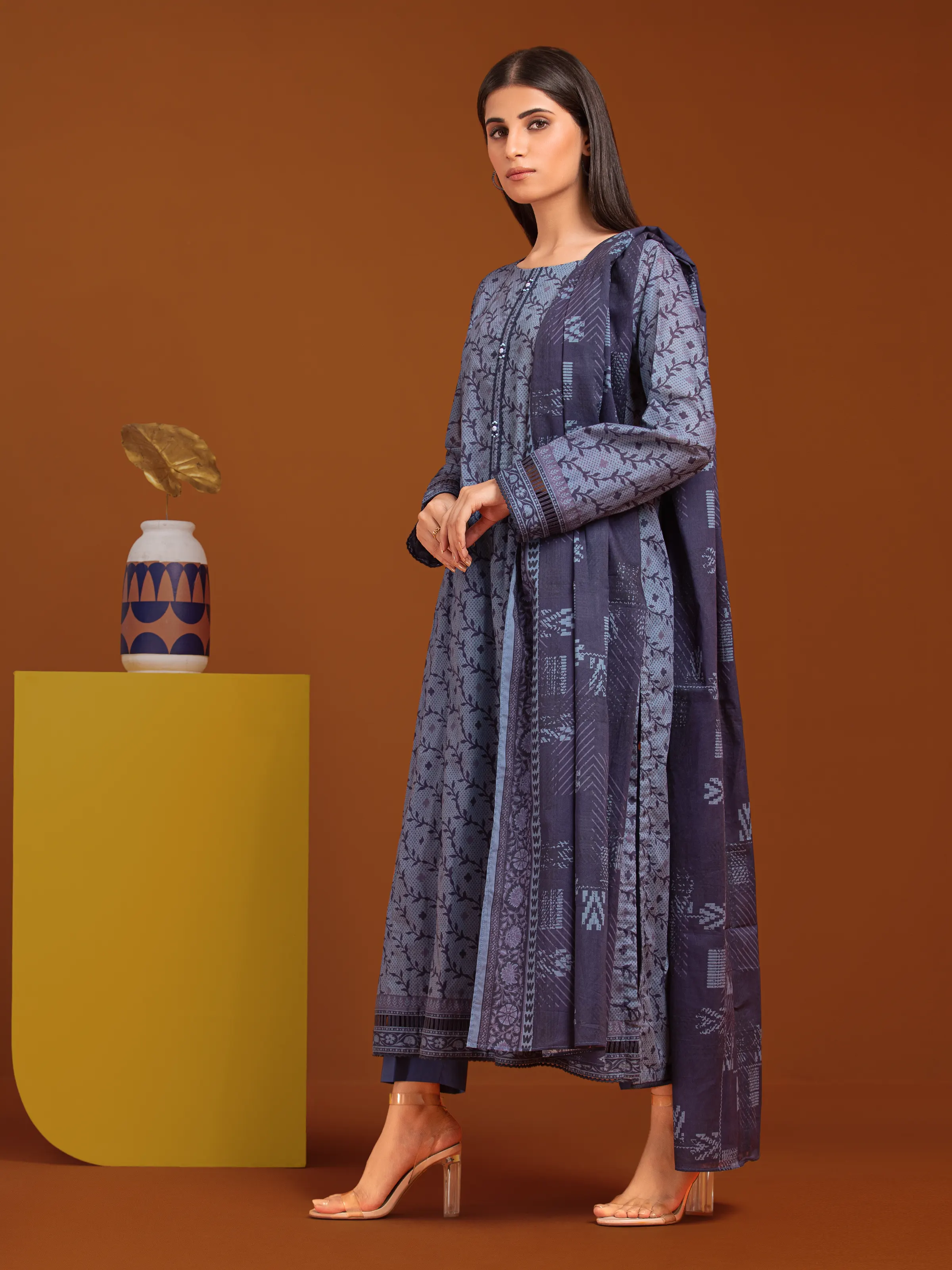 Unstitched Printed Cambric Suit - EWU24A2-27123-3P - Image 2