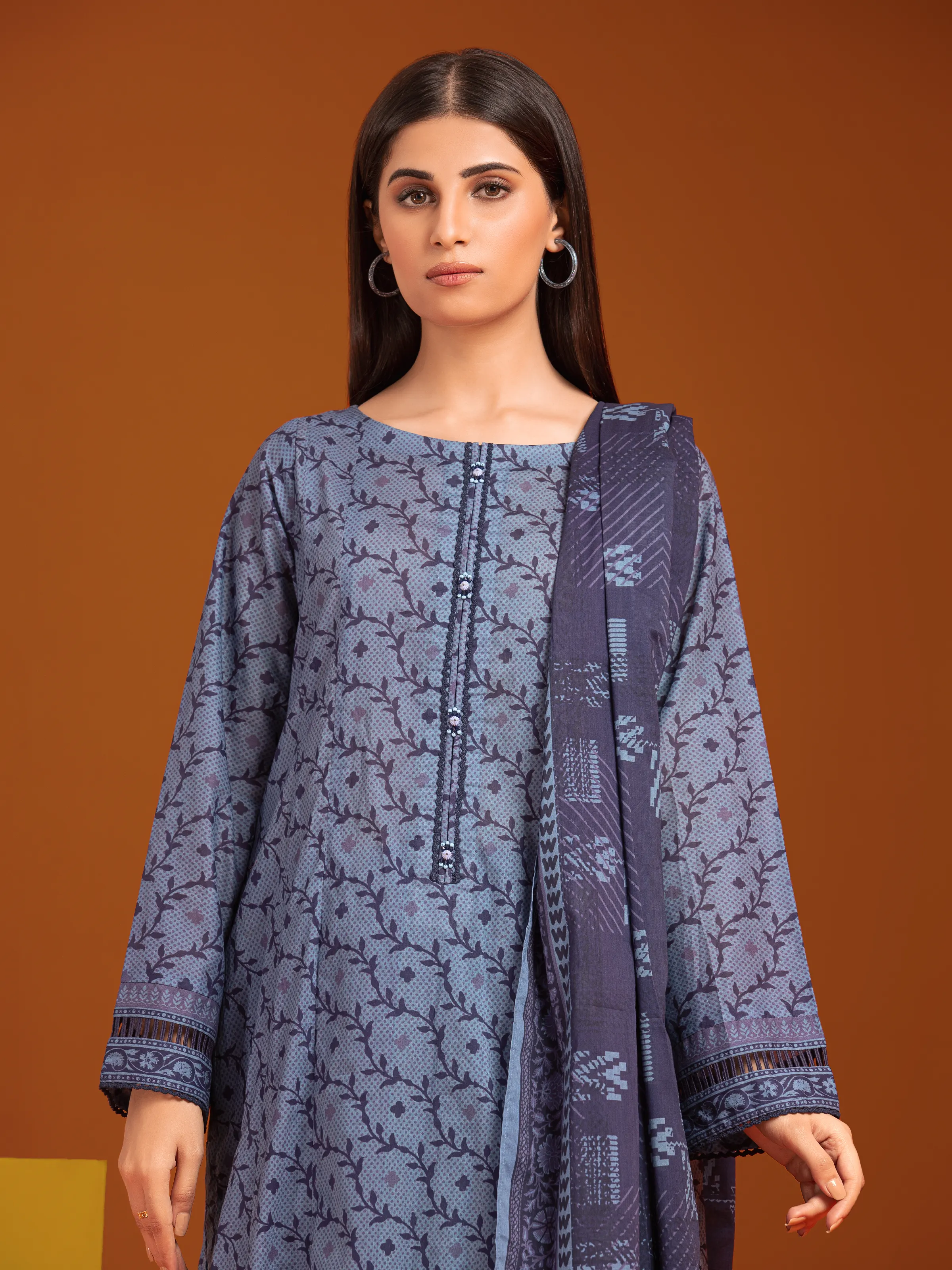 Unstitched Printed Cambric Suit - EWU24A2-27123-3P - Image 4