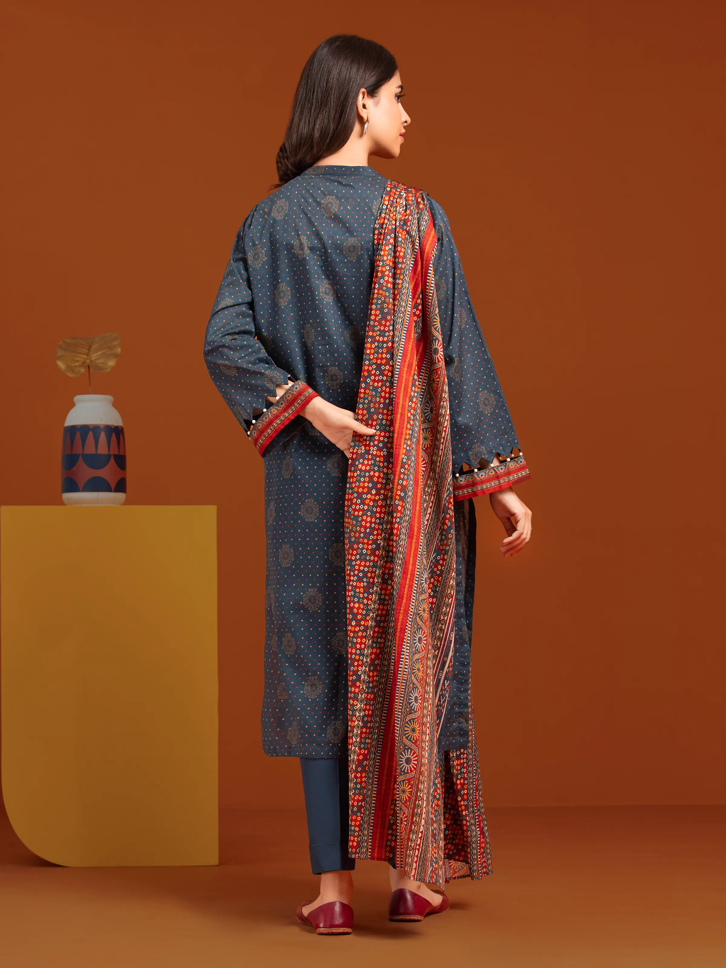 Unstitched Printed Khaddar Suit - EWU24A3-27000-3P - Image 2