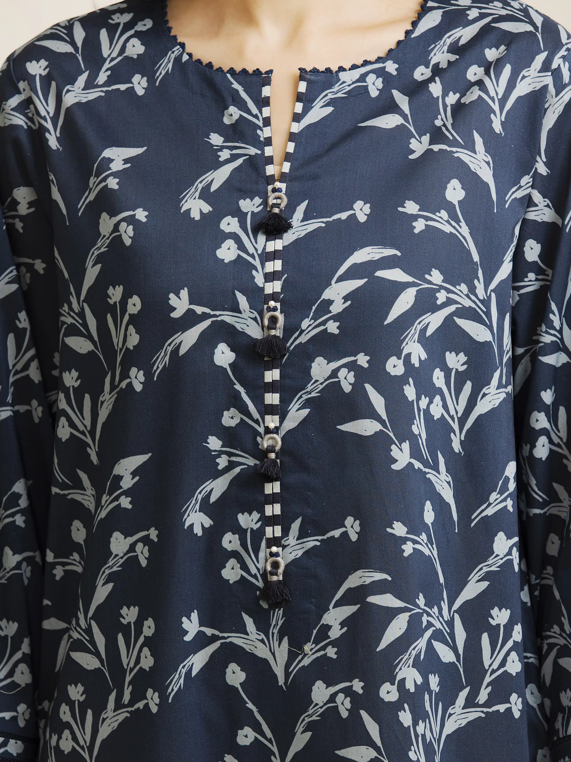 Unstitched Printed Lawn Shirt Trouser - EWU5A1-35425ST - Image 3