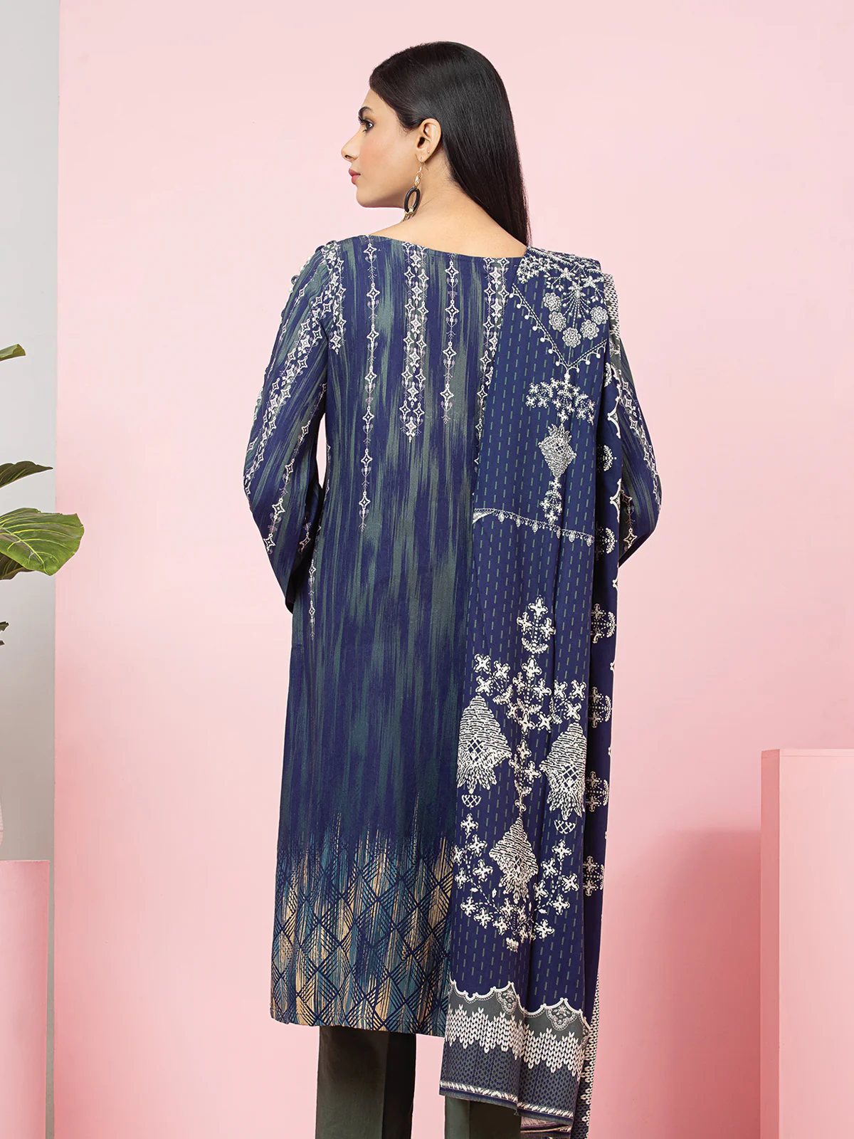 Unstitched Printed Viscose Suit - EWU22A4-24024XXL - Image 2