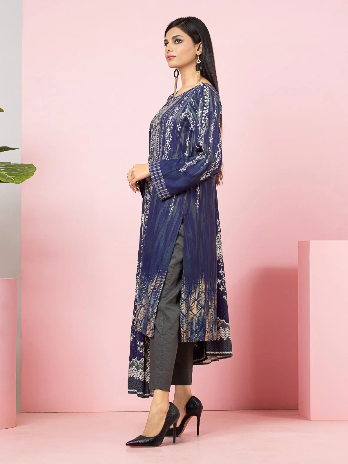 Unstitched Printed Viscose Suit - EWU22A4-24024XXL - Image 3