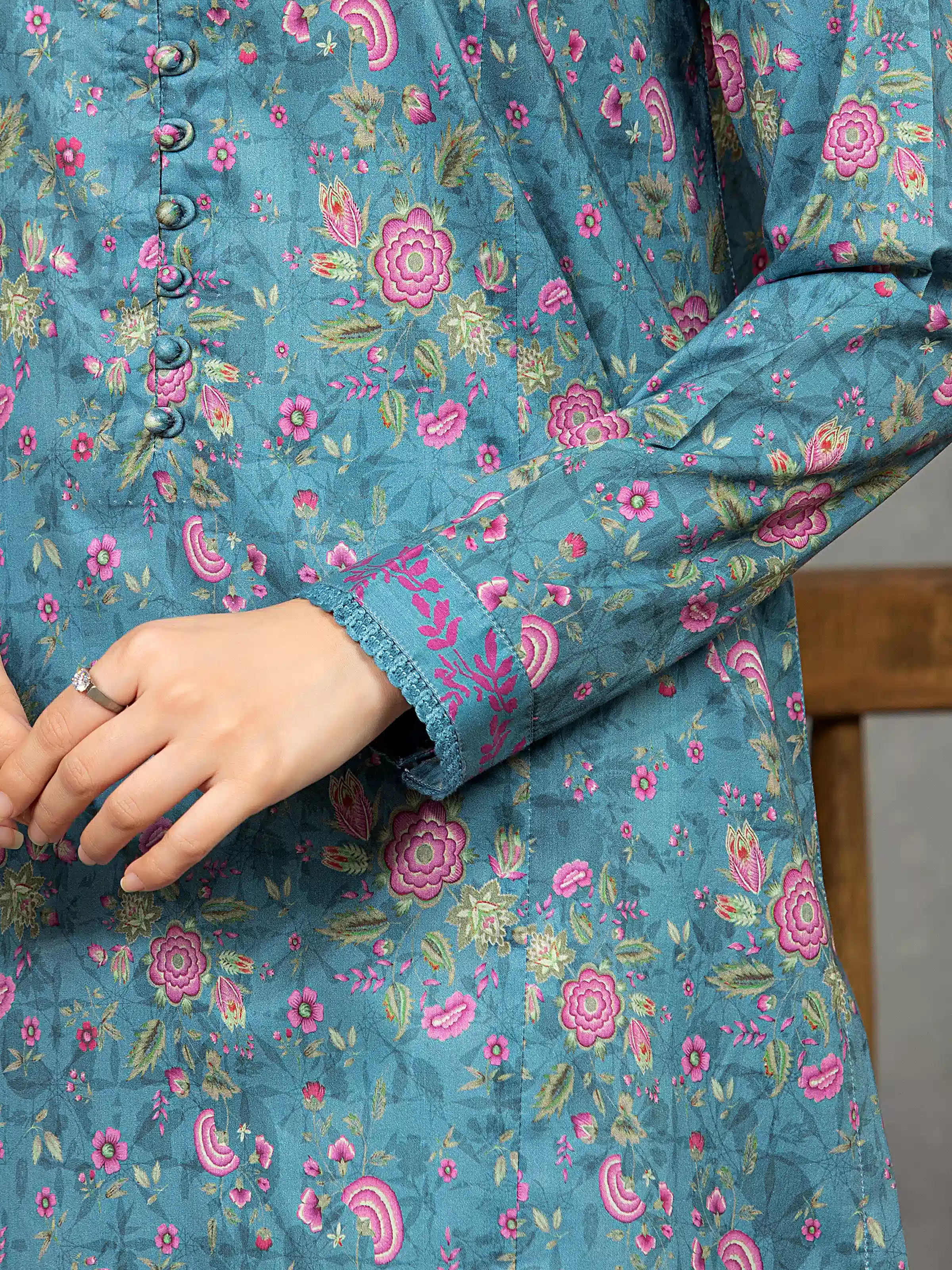 Unstitched Printed Cambric Suit - EWU5A2-35844-3P - Image 4
