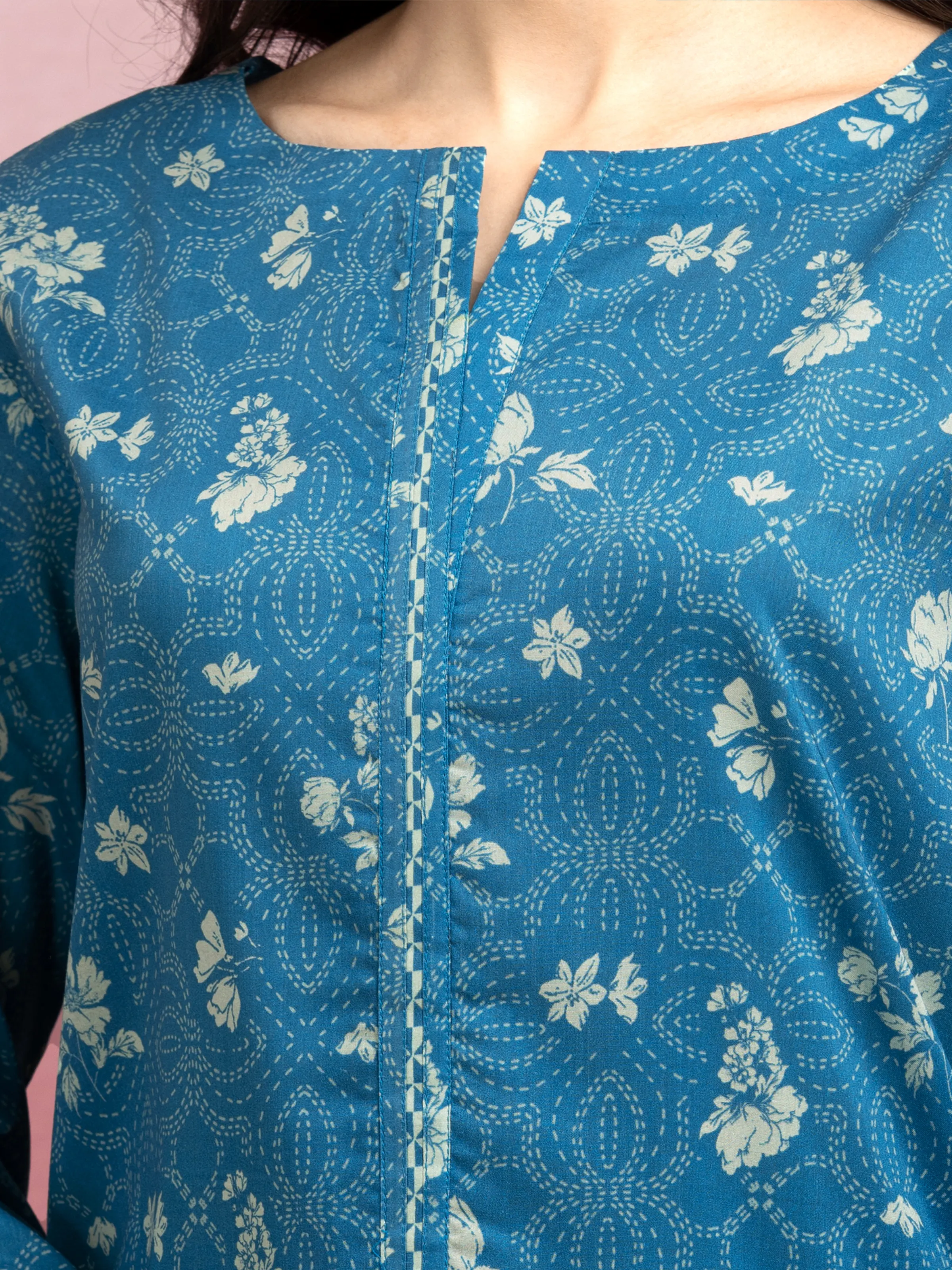 Unstitched Printed Lawn Suit - EWU5A1-35051-3P - Image 4