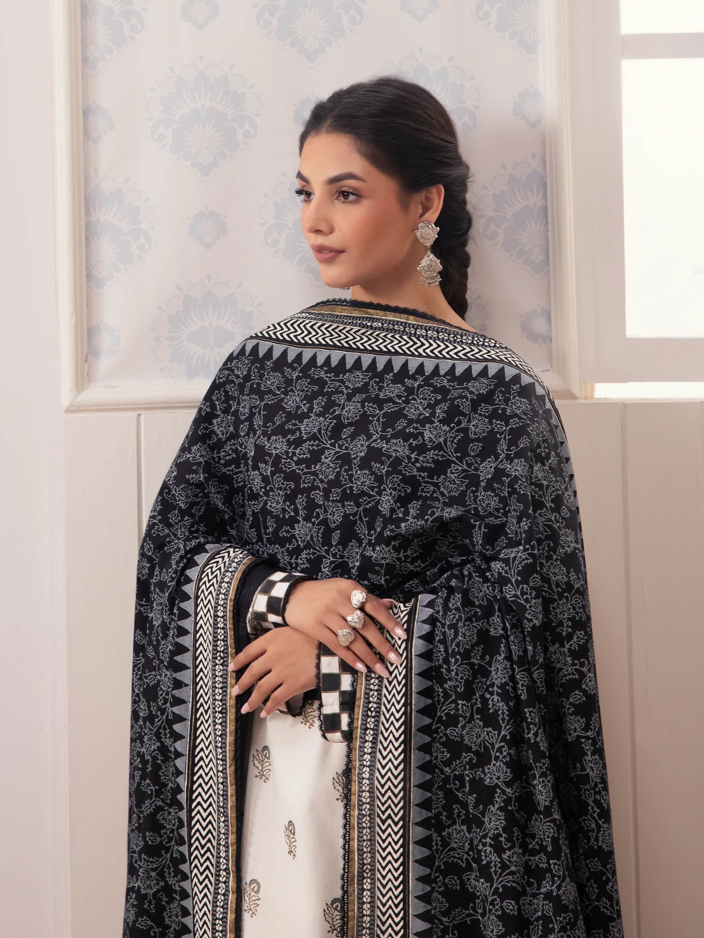 Unstitched Block Print Cambric Suit - EWU24M1-048 - Image 2