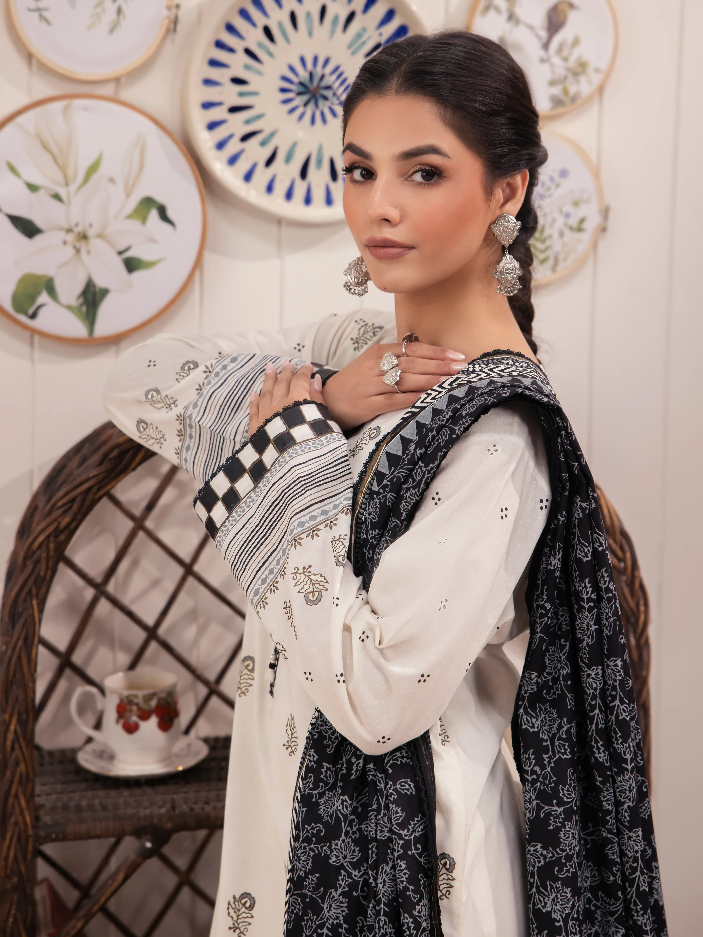 Unstitched Block Print Cambric Suit - EWU24M1-048 - Image 4