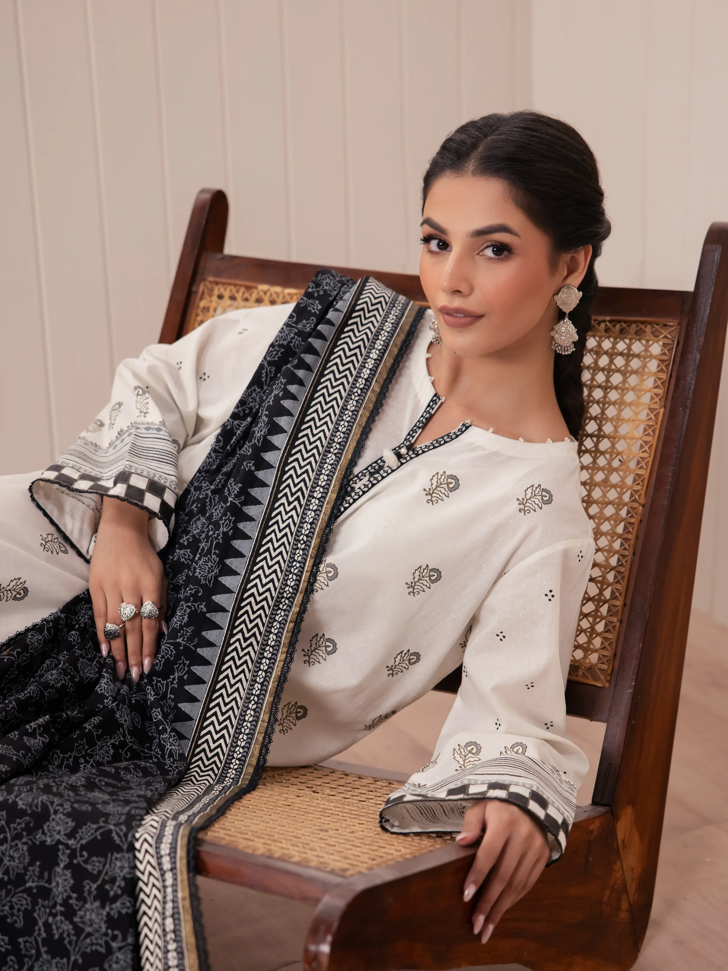 Unstitched Block Print Cambric Suit - EWU24M1-048 - Image 5