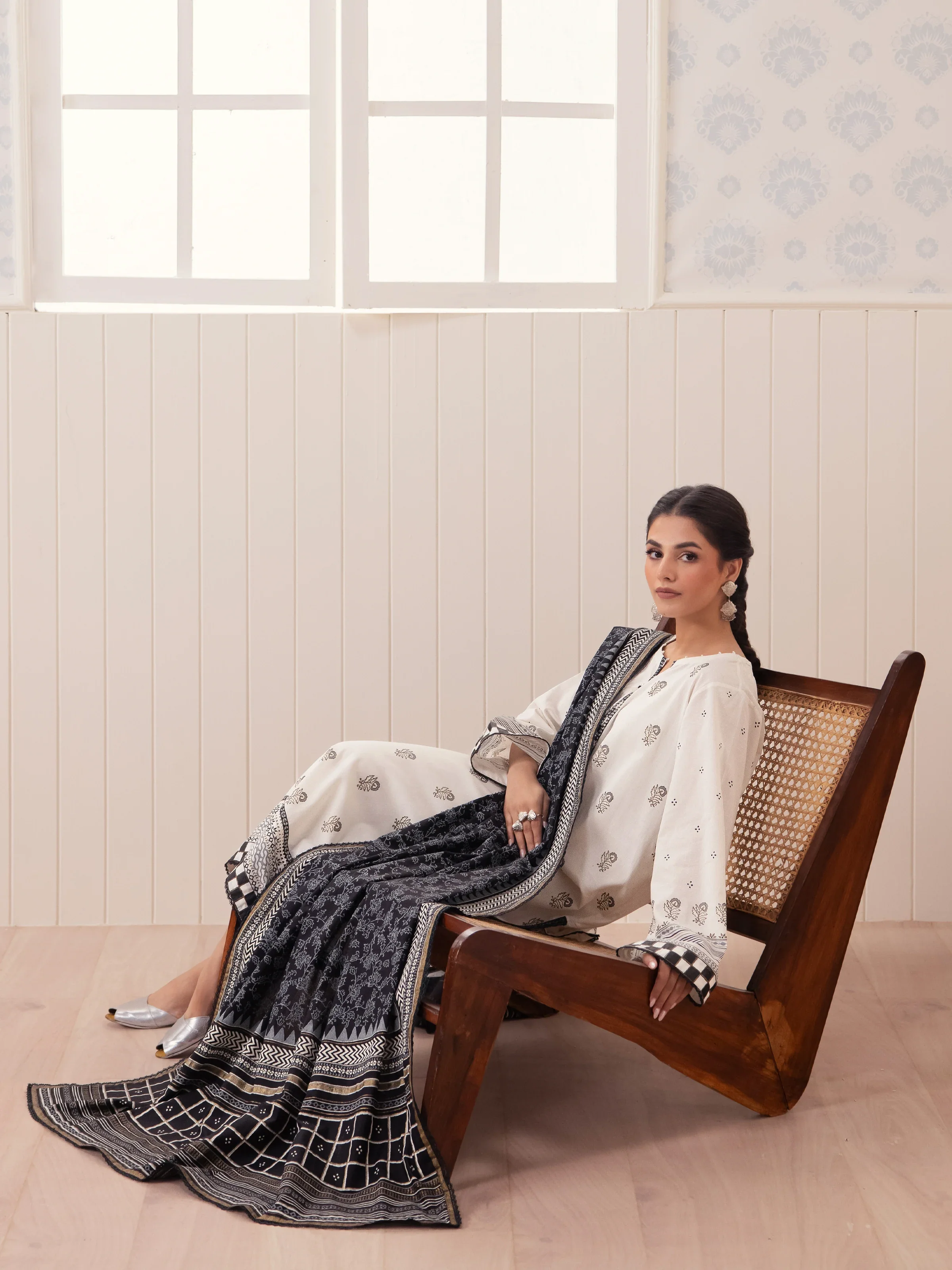 Unstitched Block Print Cambric Suit - EWU24M1-048 - Image 6