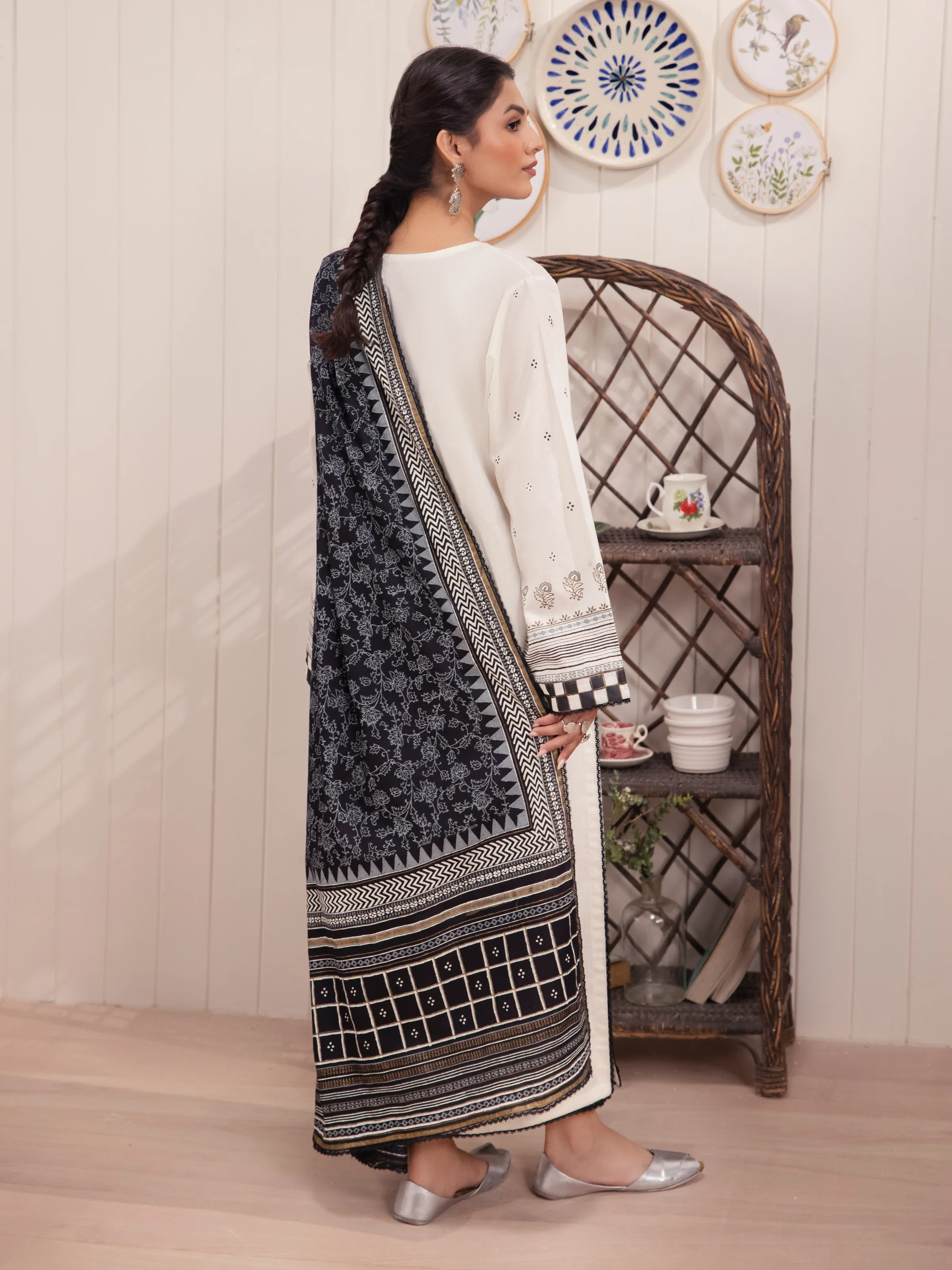 Unstitched Block Print Cambric Suit - EWU24M1-048 - Image 7
