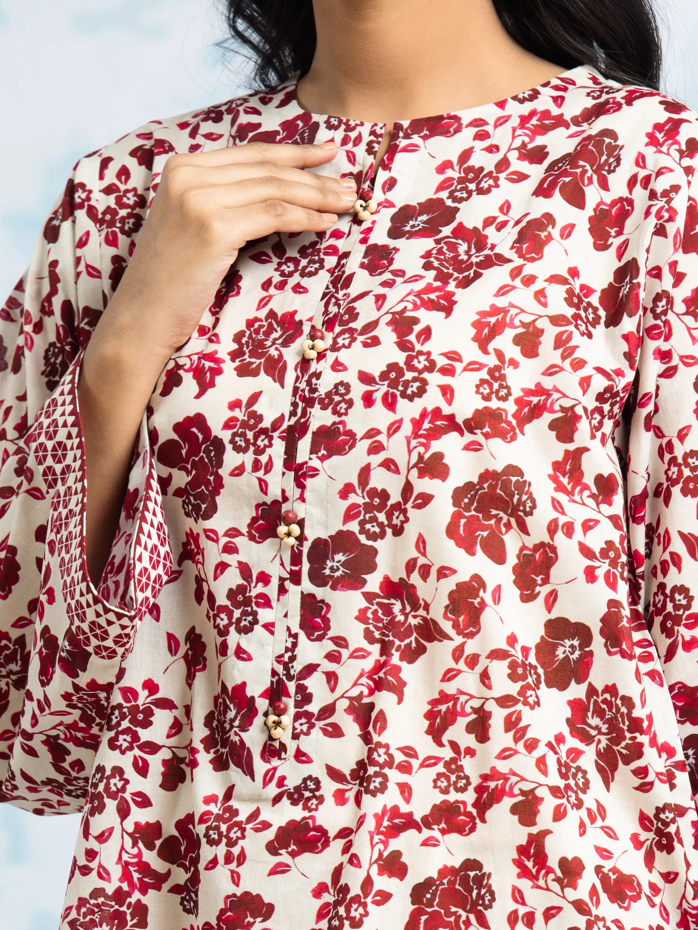 Unstitched Printed Khaddar Suit - EWU24A3-29706-3P - Image 3