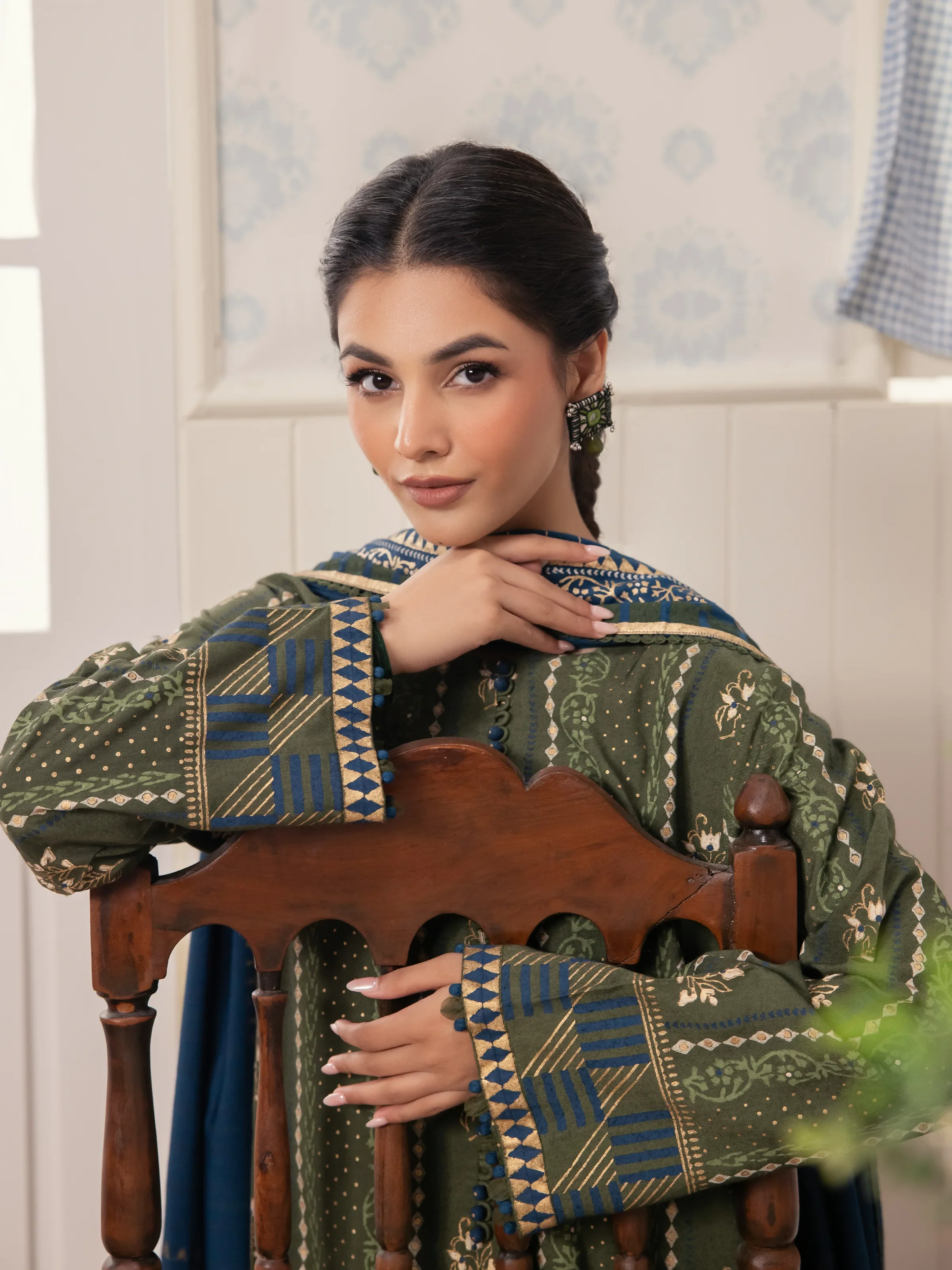 Unstitched Block Print Cambric Suit - EWU24M1-056 - Image 4