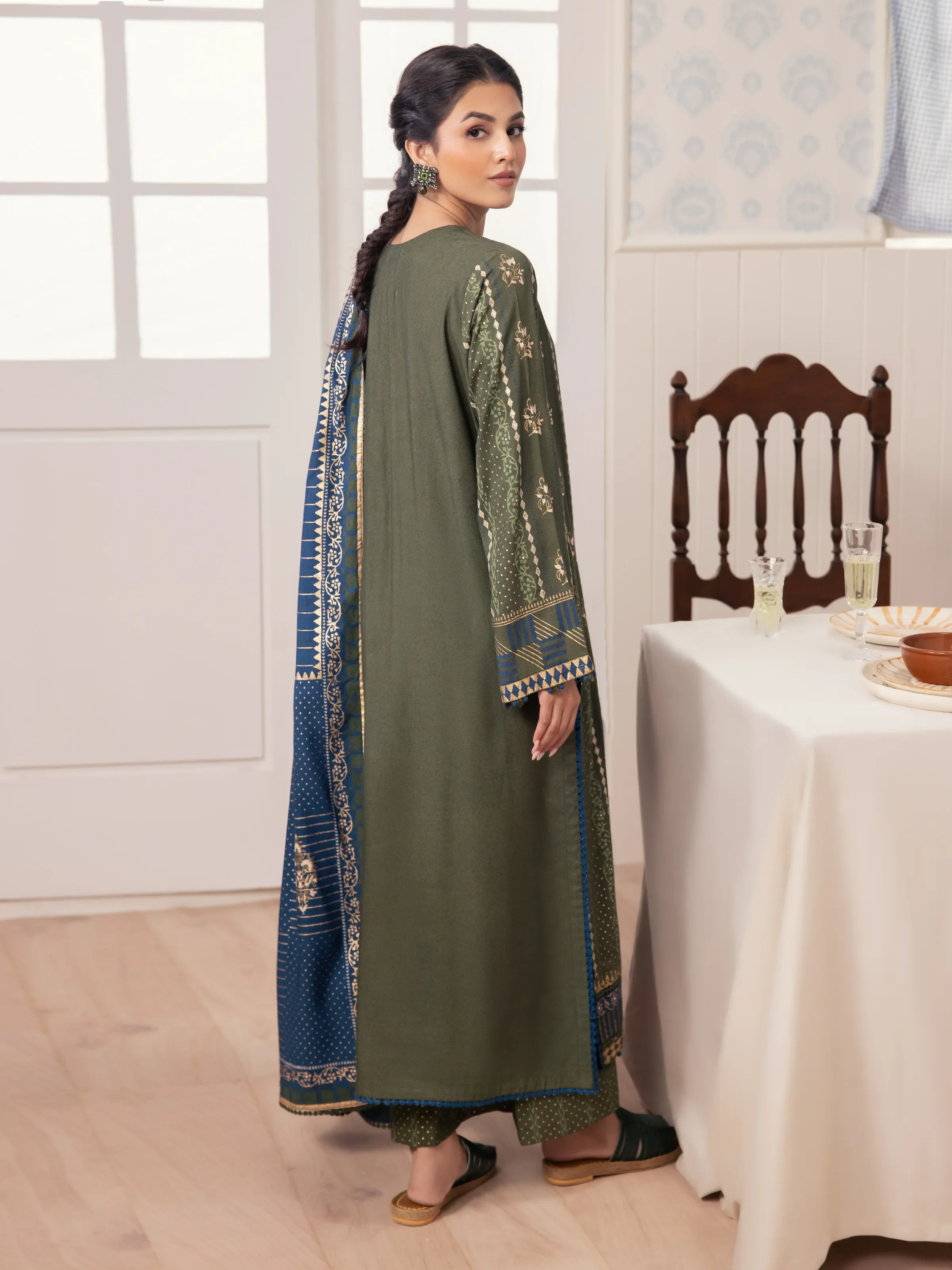 Unstitched Block Print Cambric Suit - EWU24M1-056 - Image 5