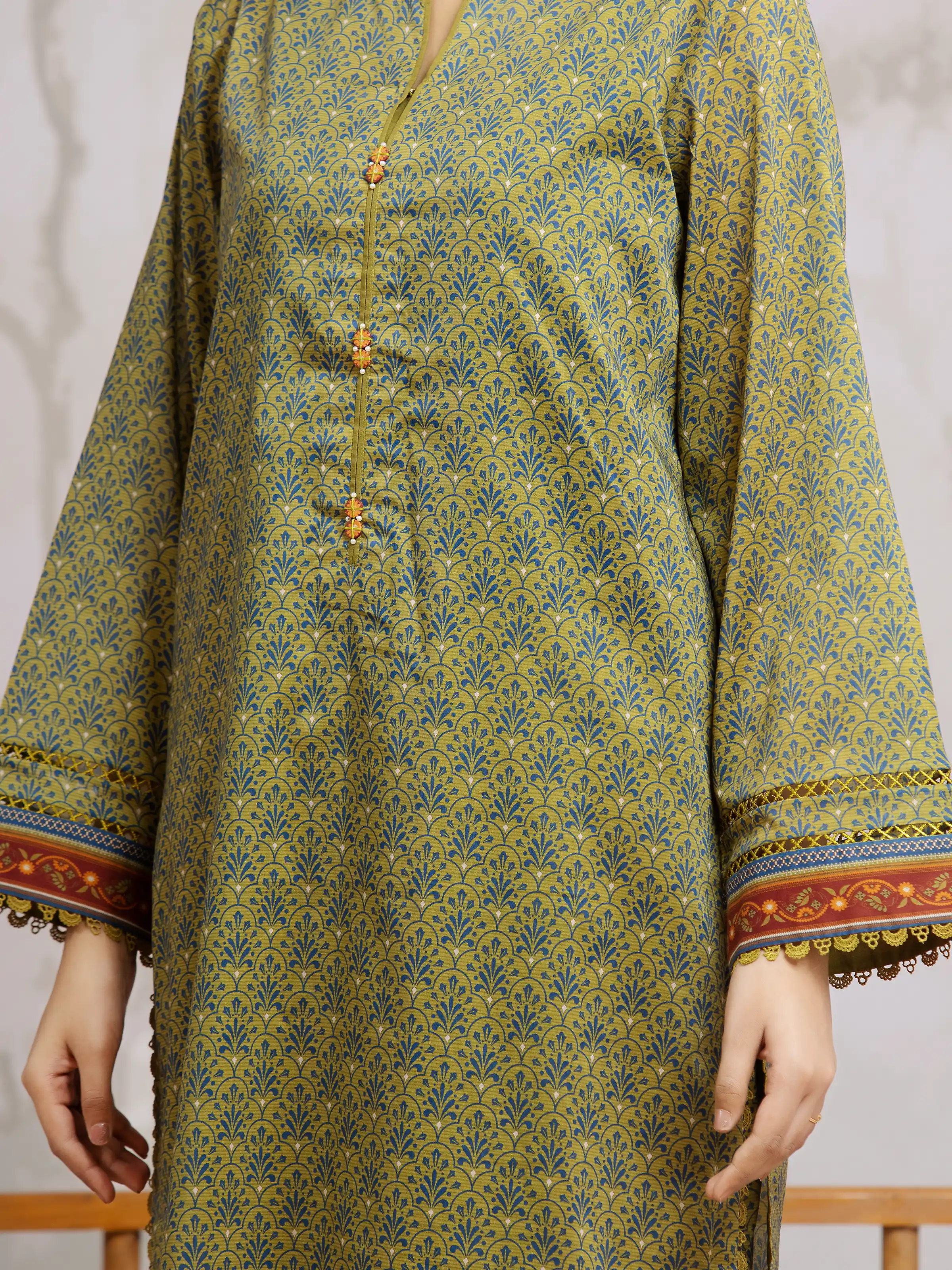 Unstitched Printed Khaddar Suit - EWU24A3-29307-3P - Image 4