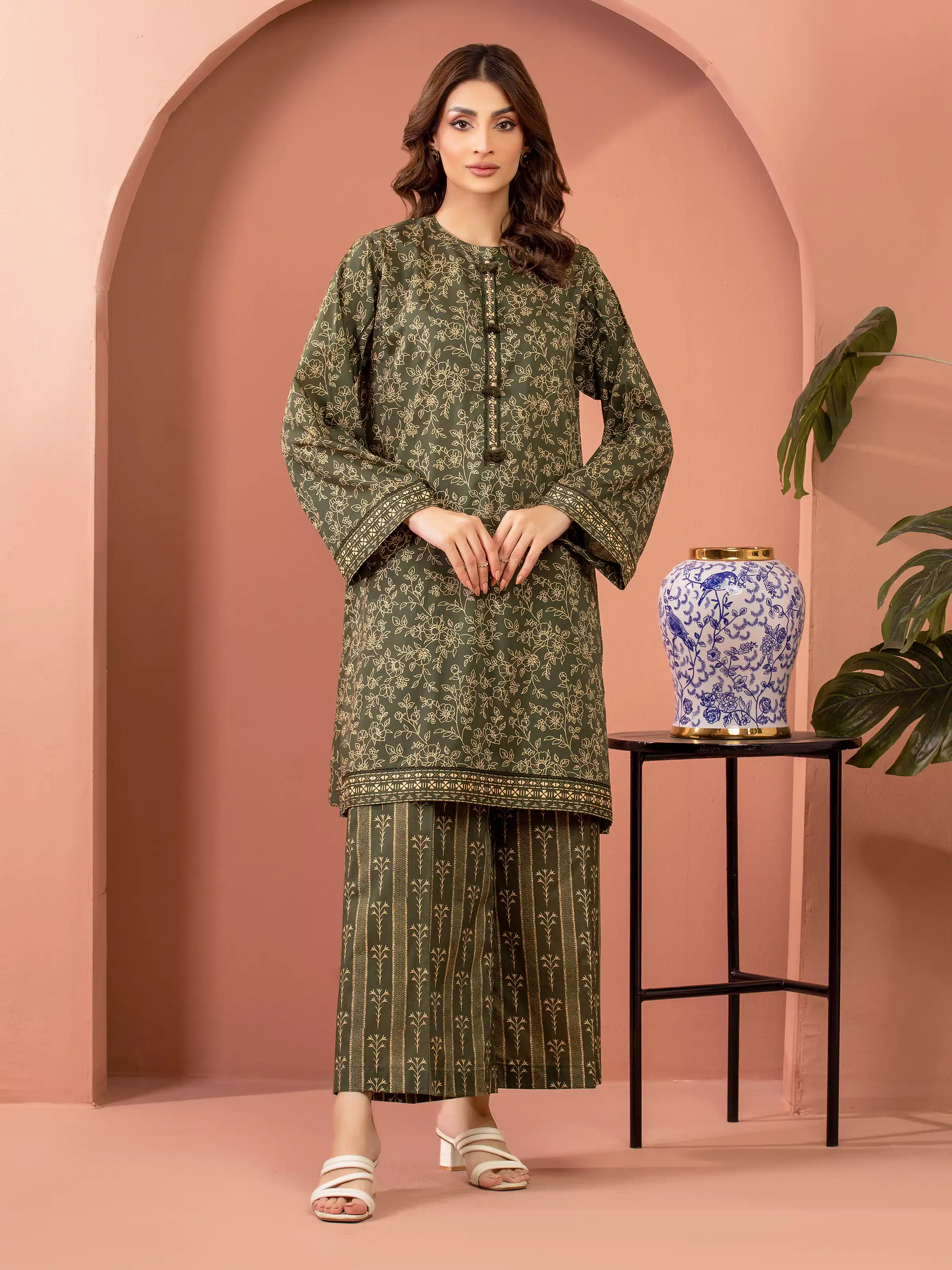 Unstitched Printed Lawn Shirt Trouser - EWU5A1-35440ST