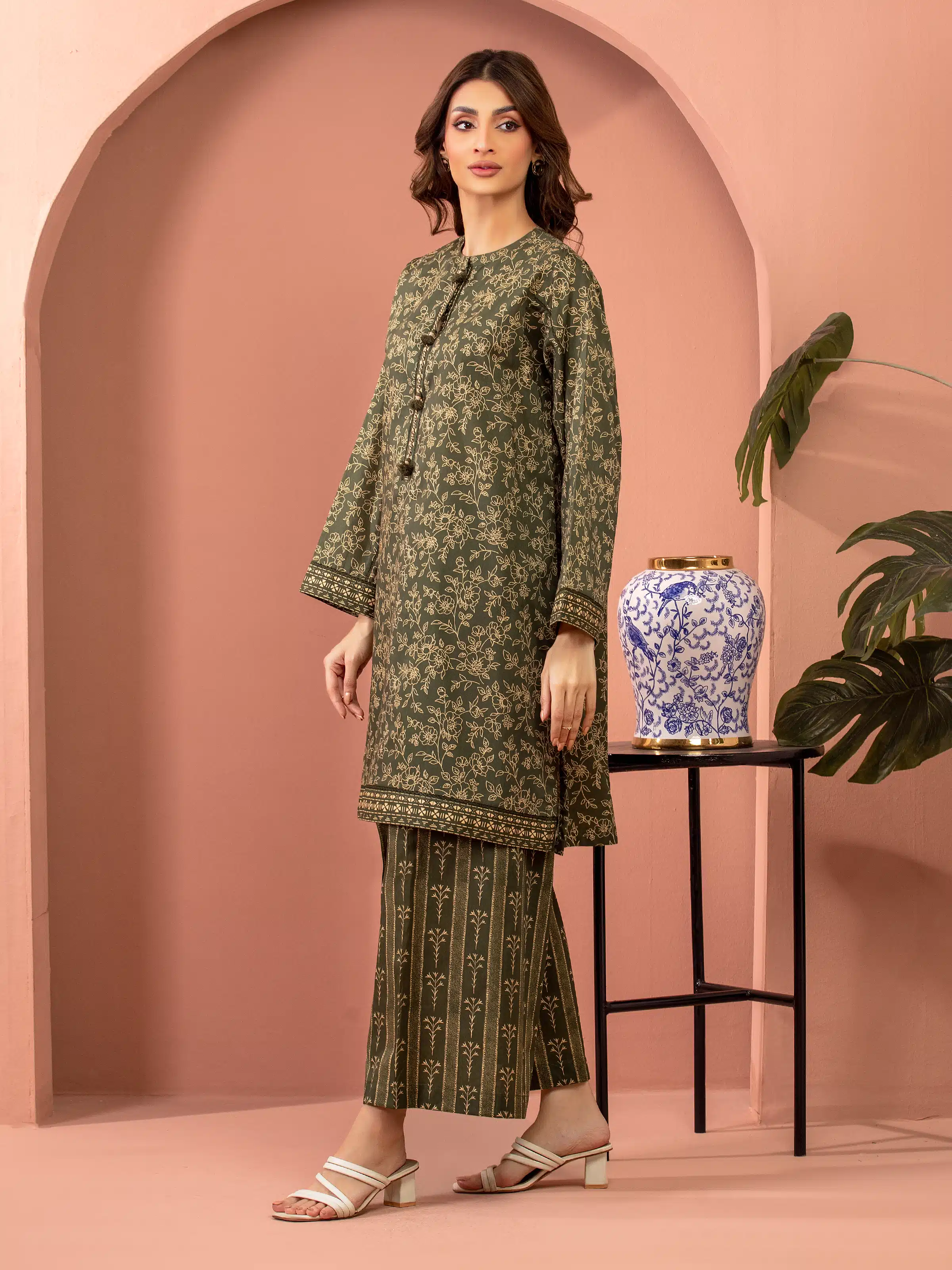 Unstitched Printed Lawn Shirt Trouser - EWU5A1-35440ST - Image 3
