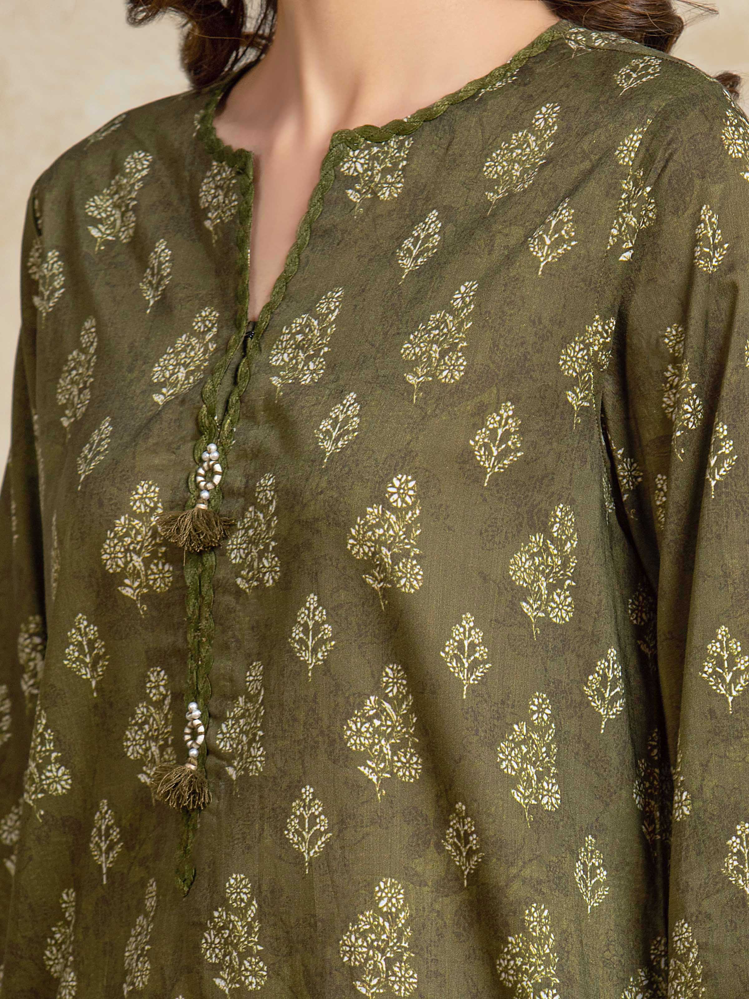 Unstitched Printed Khaddar Suit - EWU5A3-35913-3P - Image 2