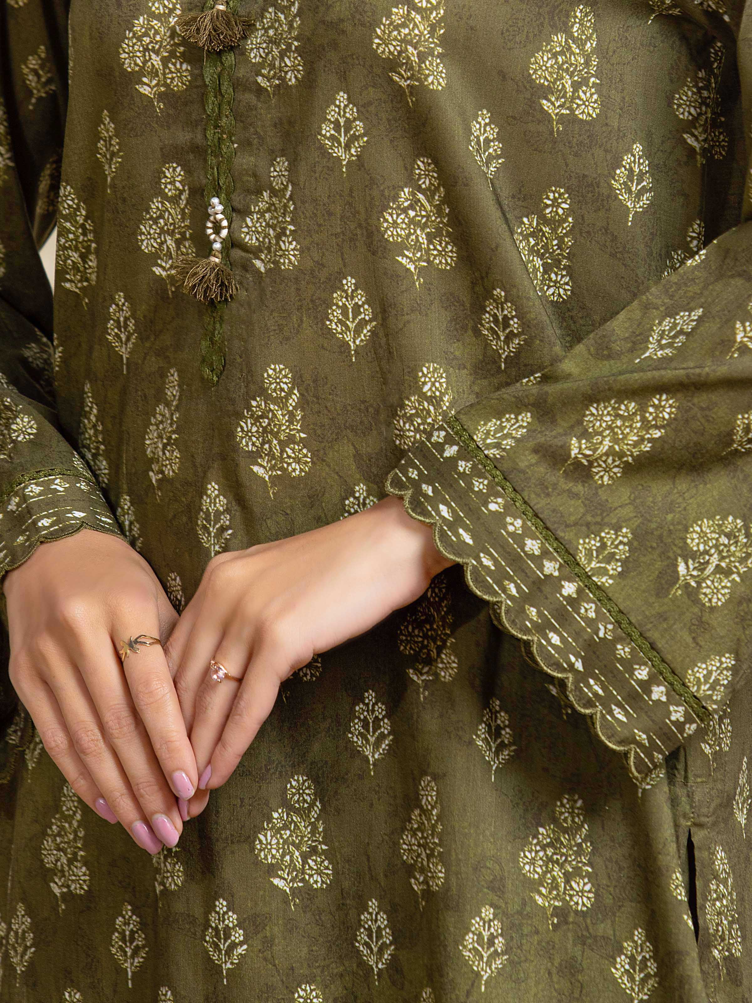 Unstitched Printed Khaddar Suit - EWU5A3-35913-3P - Image 3