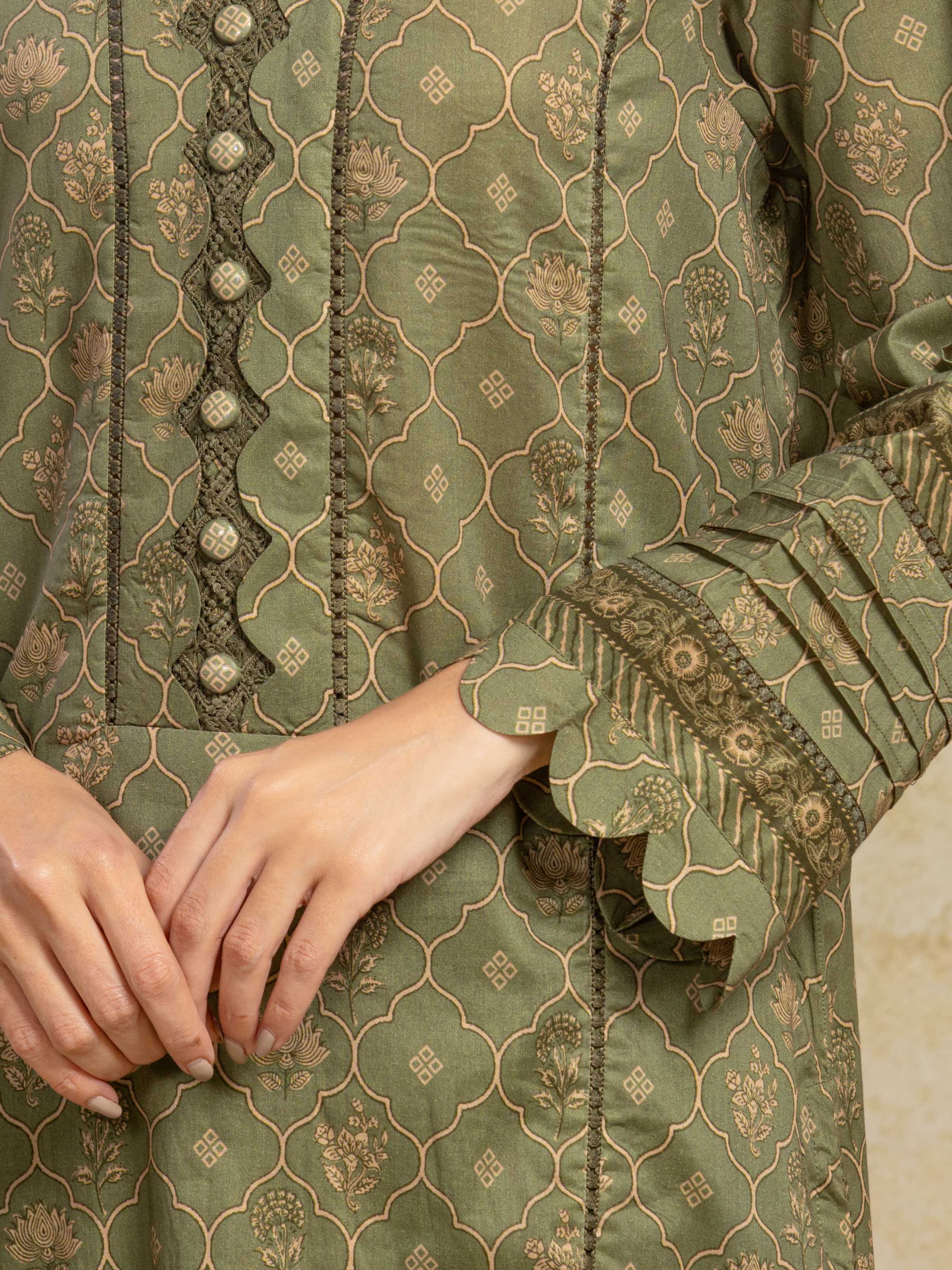 Unstitched Printed Khaddar Suit - EWU5A3-35916-3P - Image 3