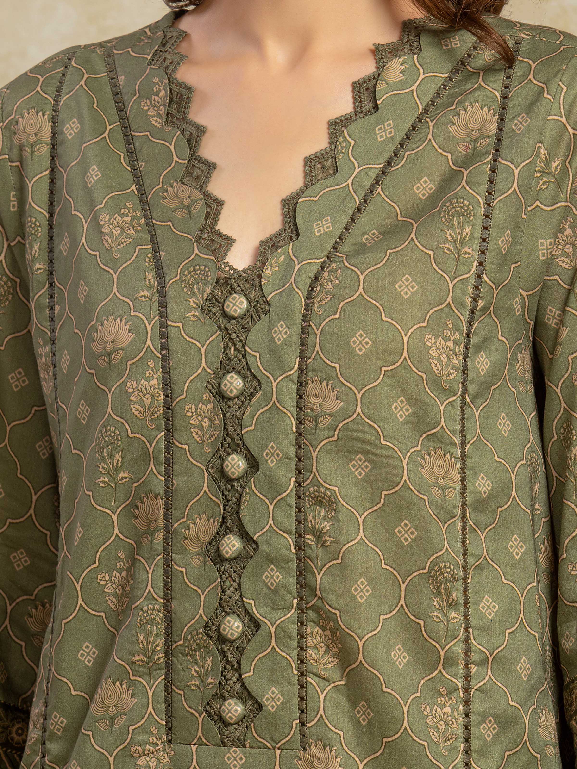 Unstitched Printed Khaddar Suit - EWU5A3-35916-3P - Image 4