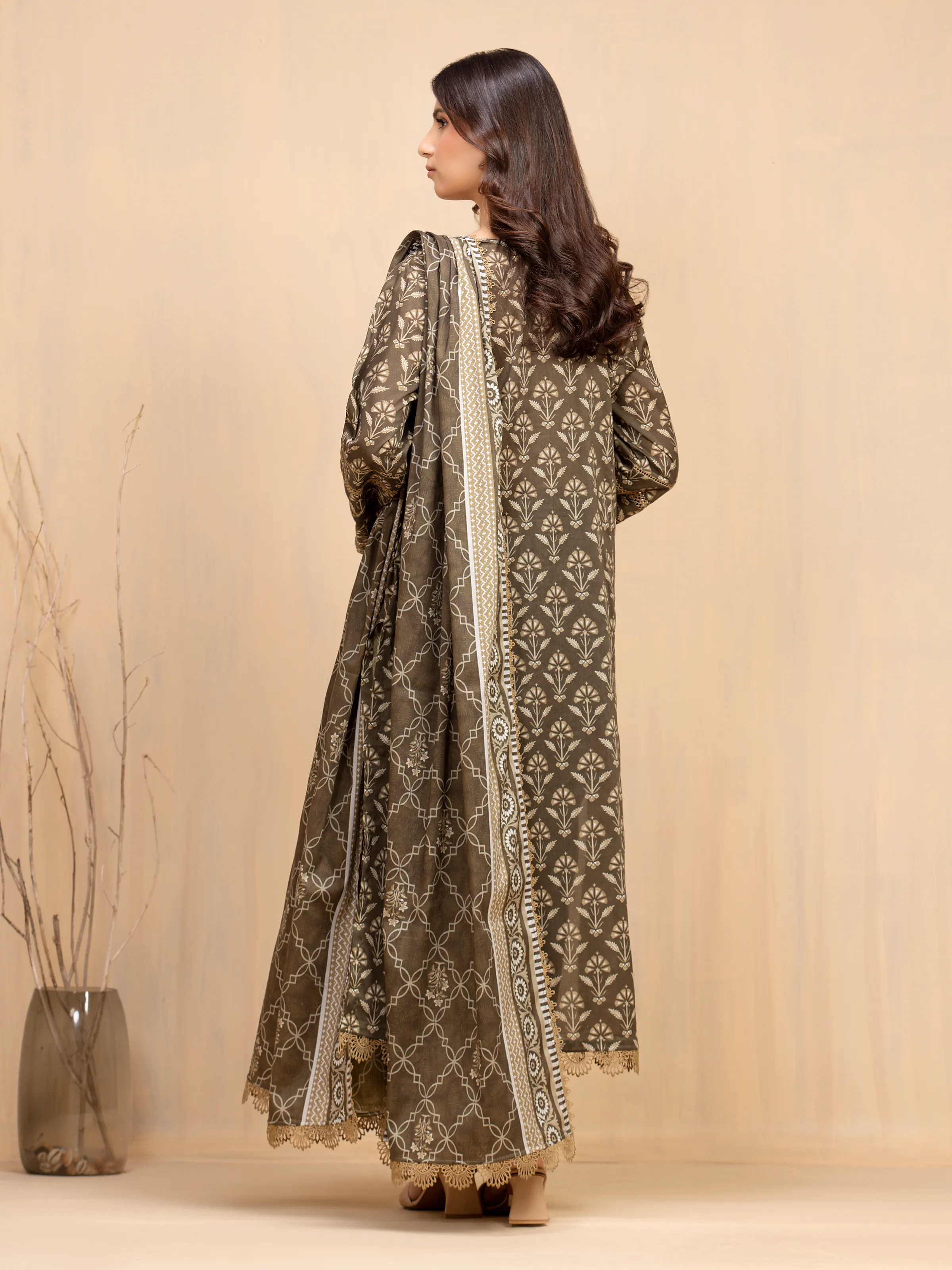Unstitched Printed Khaddar Suit - EWU5A3-36022-3P - Image 6