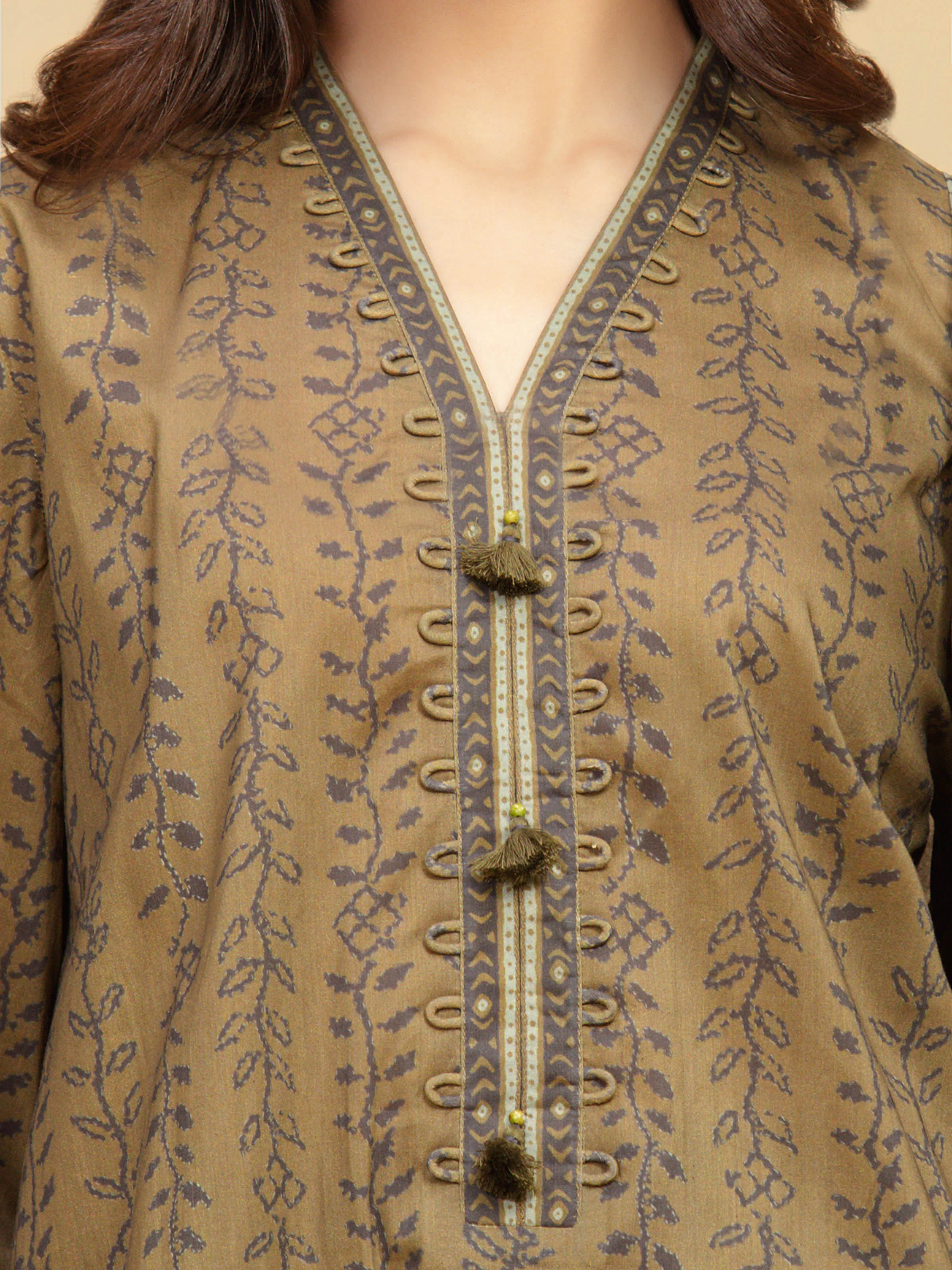Unstitched Printed Khaddar Suit - EWU5A3-36024-3P - Image 3