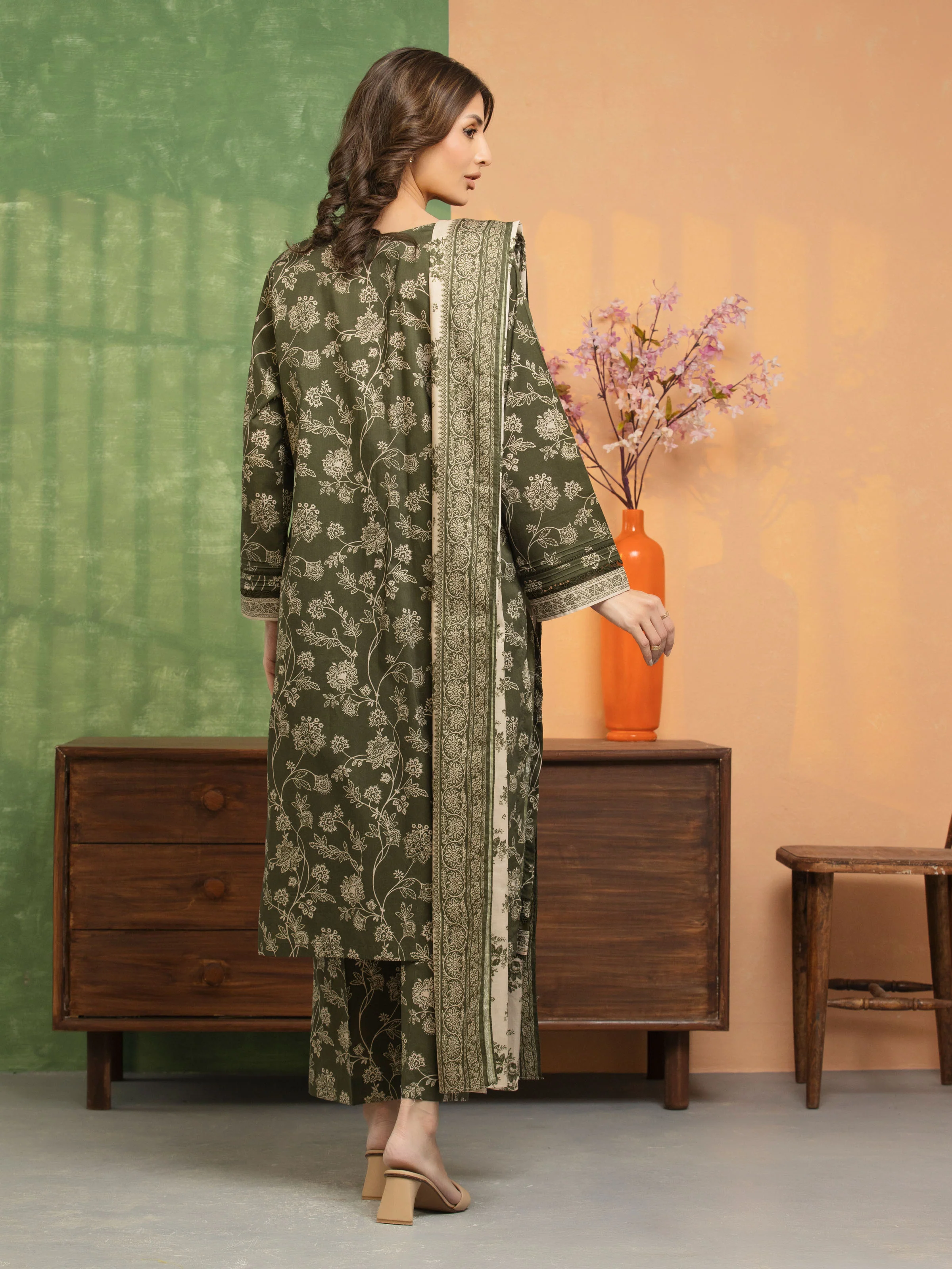 Unstitched Printed Khaddar Suit - EWU5A3-36110-3P - Image 6