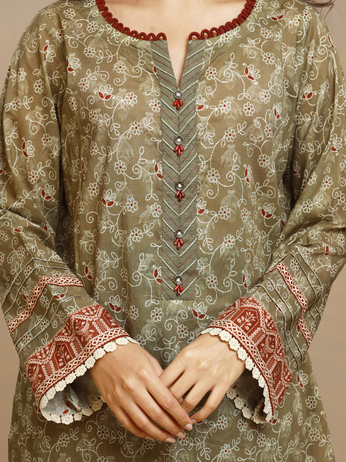 Unstitched Printed Lawn Shirt Dupatta - EWU24A1-29483SD - Image 2