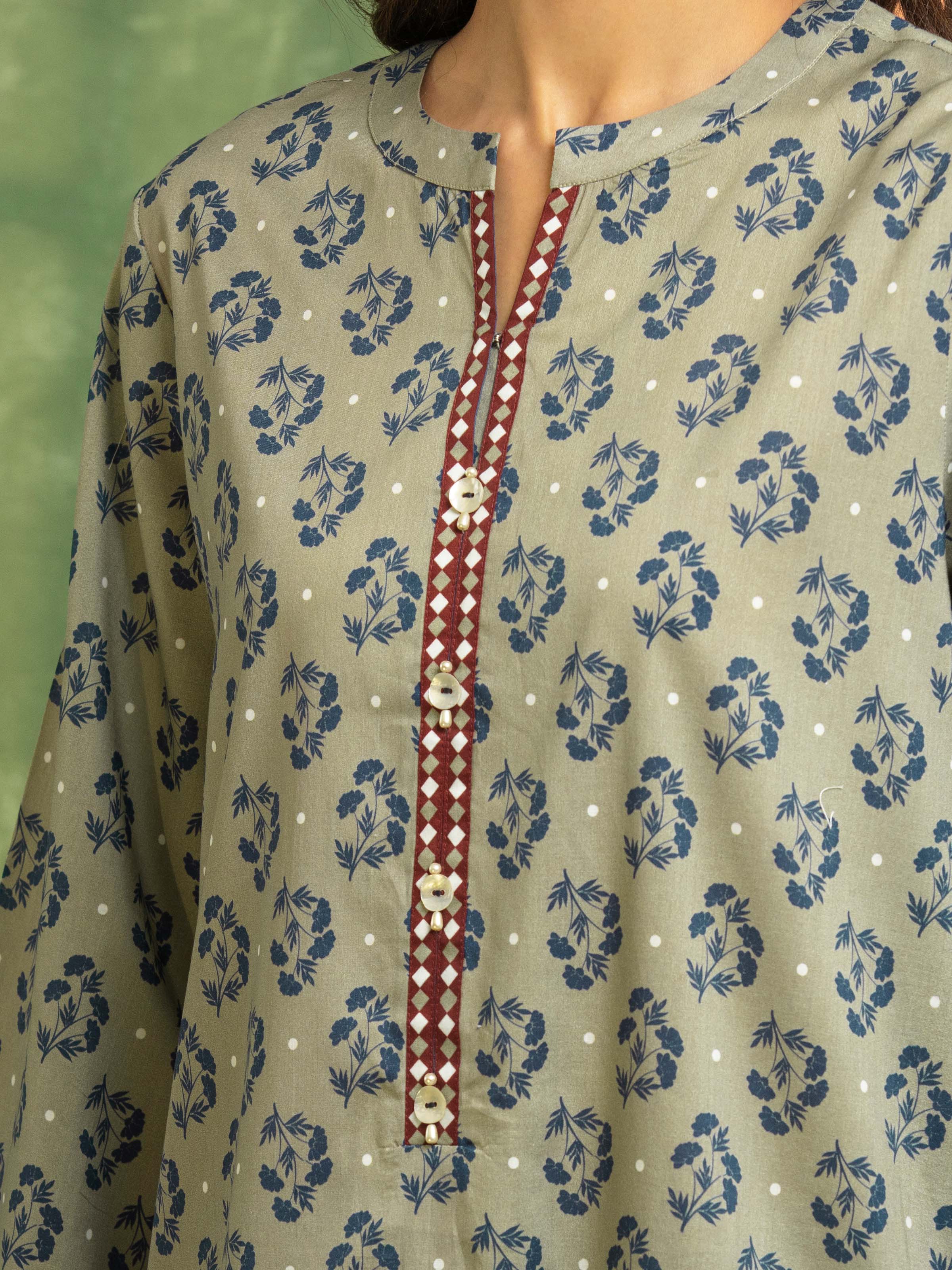 Unstitched Printed Lawn Suit - EWU5A1-35186-3P - Image 4