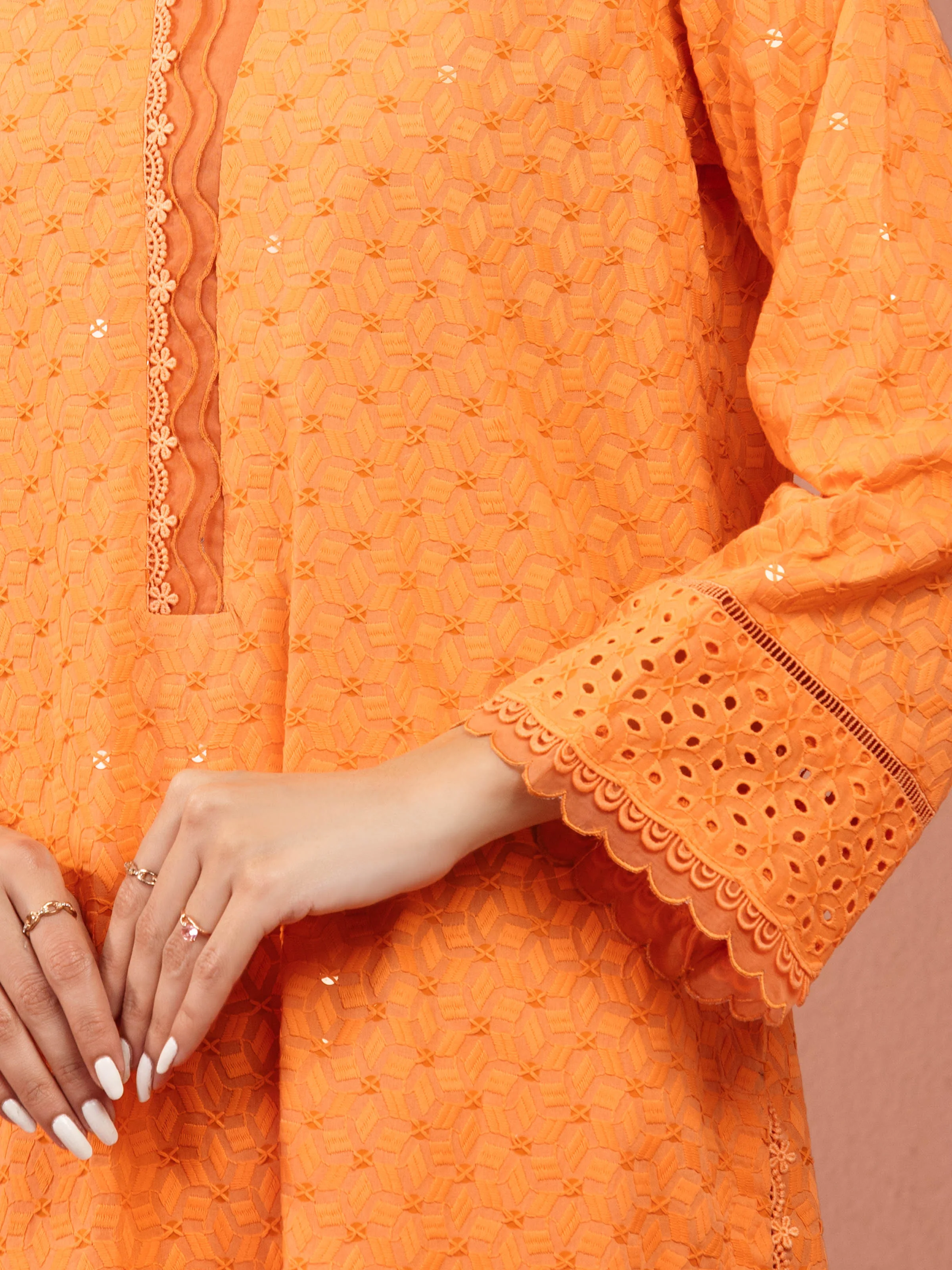 Unstitched Embroidered Cambric Suit - EWU5V2-31834-3P - Image 4