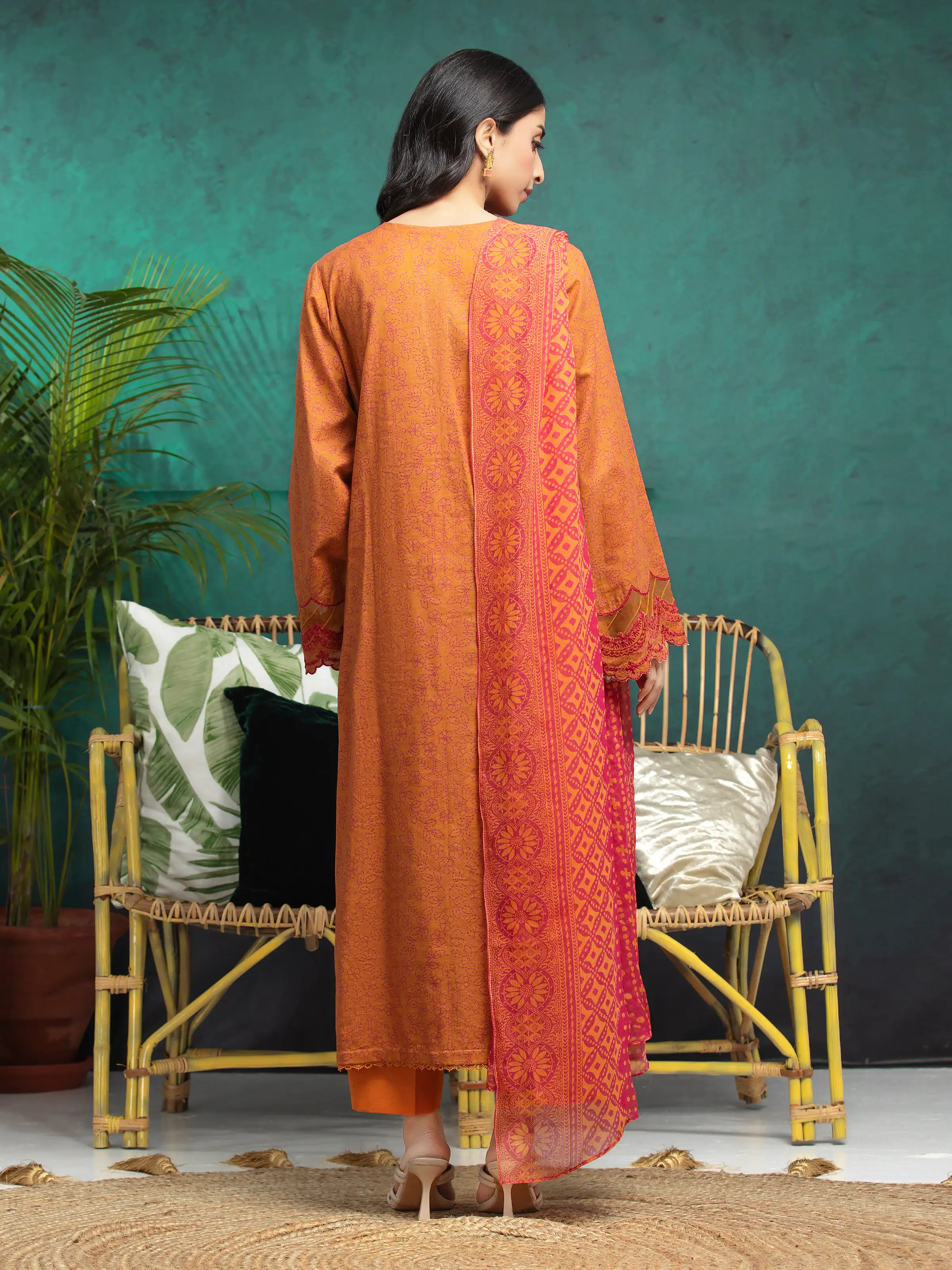 Unstitched Embroidered Khaddar Suit - EWU24V11-30180-3P - Image 2