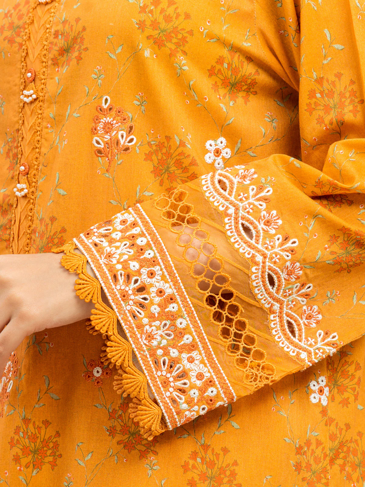 Unstitched Embroidered Lawn Suit - EWU24V1-30036-3P - Image 4