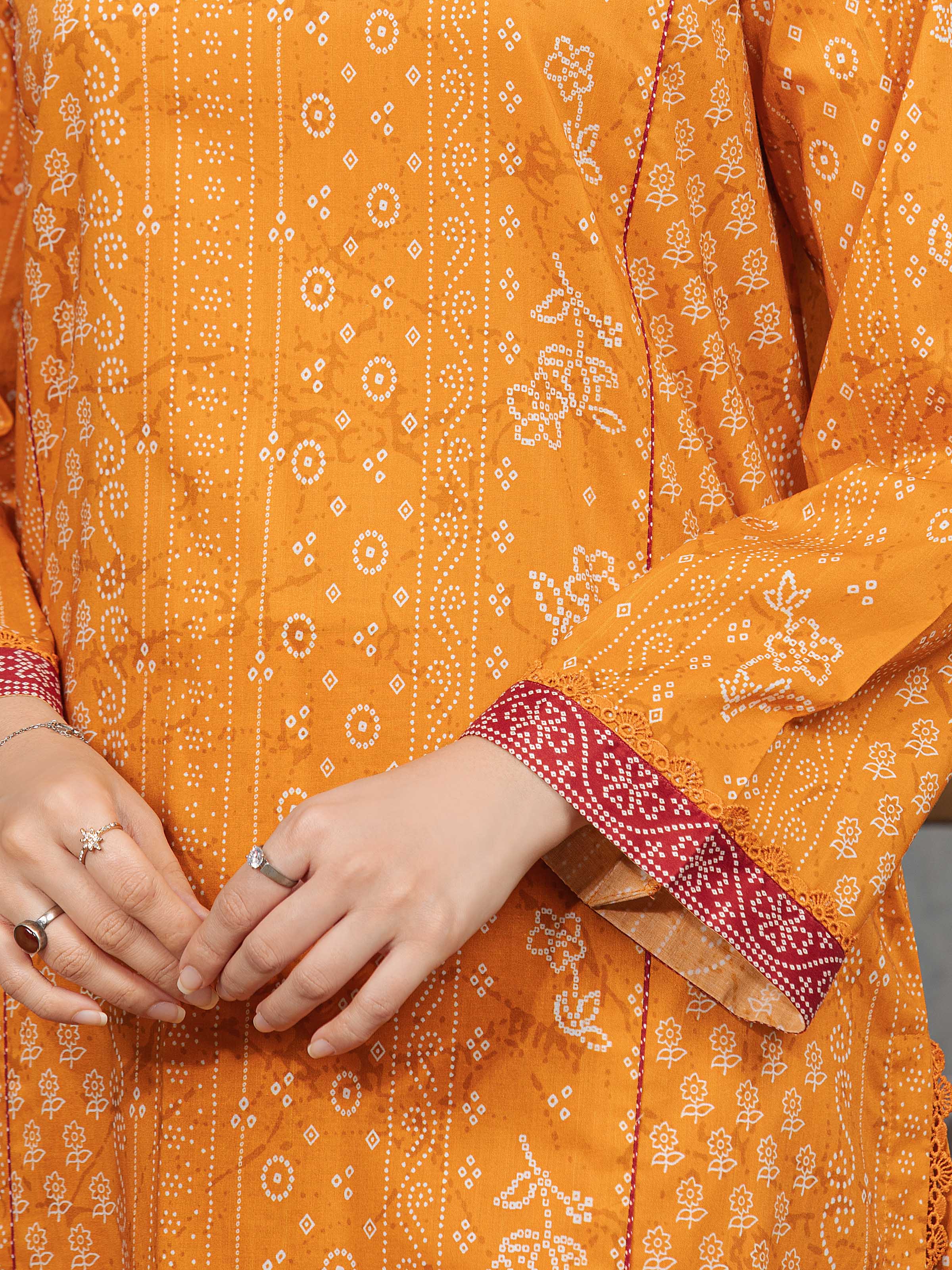 Unstitched Printed Cambric Suit - EWU5A2-35813-3P - Image 4