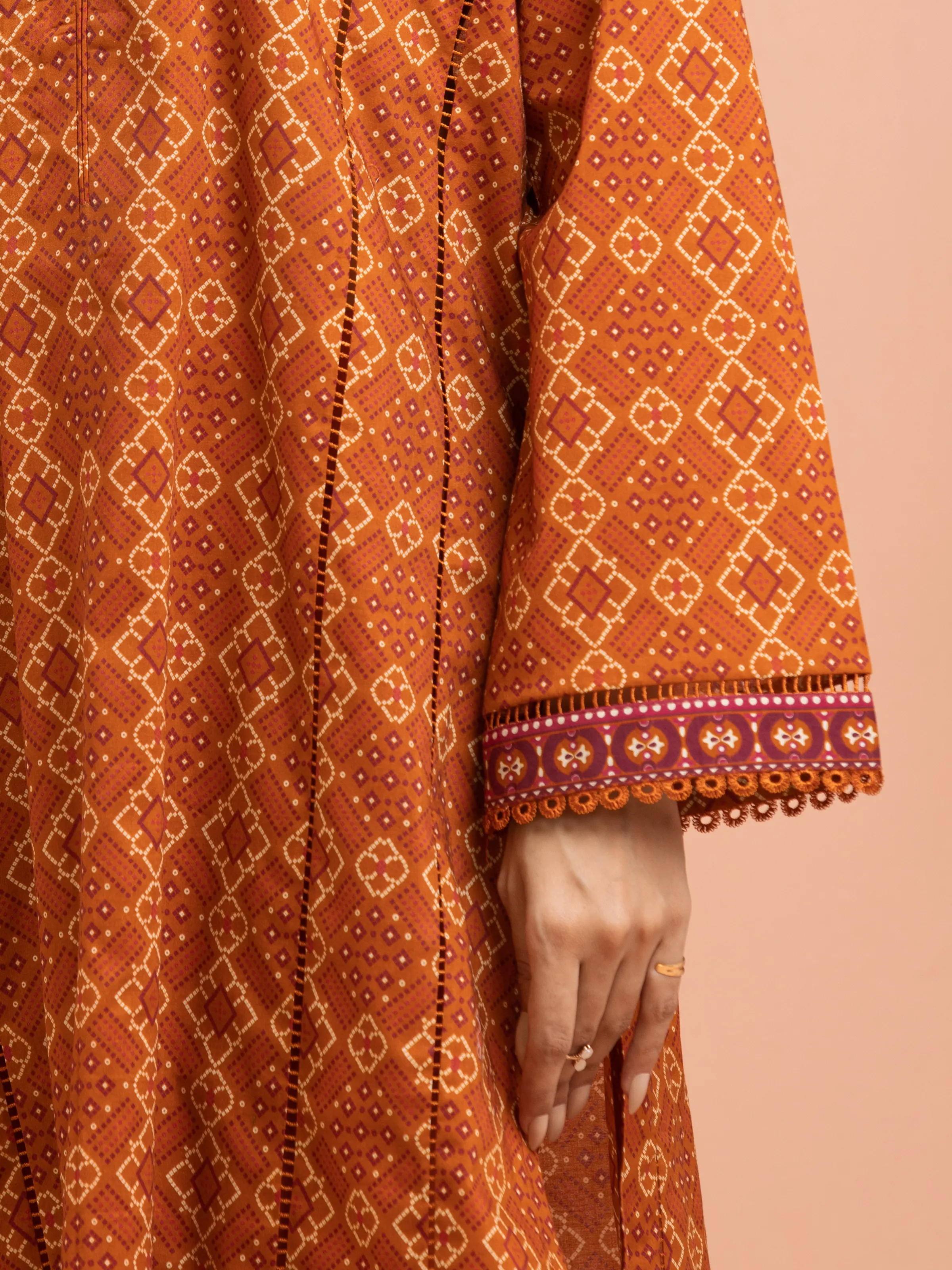 Unstitched Printed Khaddar Suit - EWU24M3-109-3P - Image 4