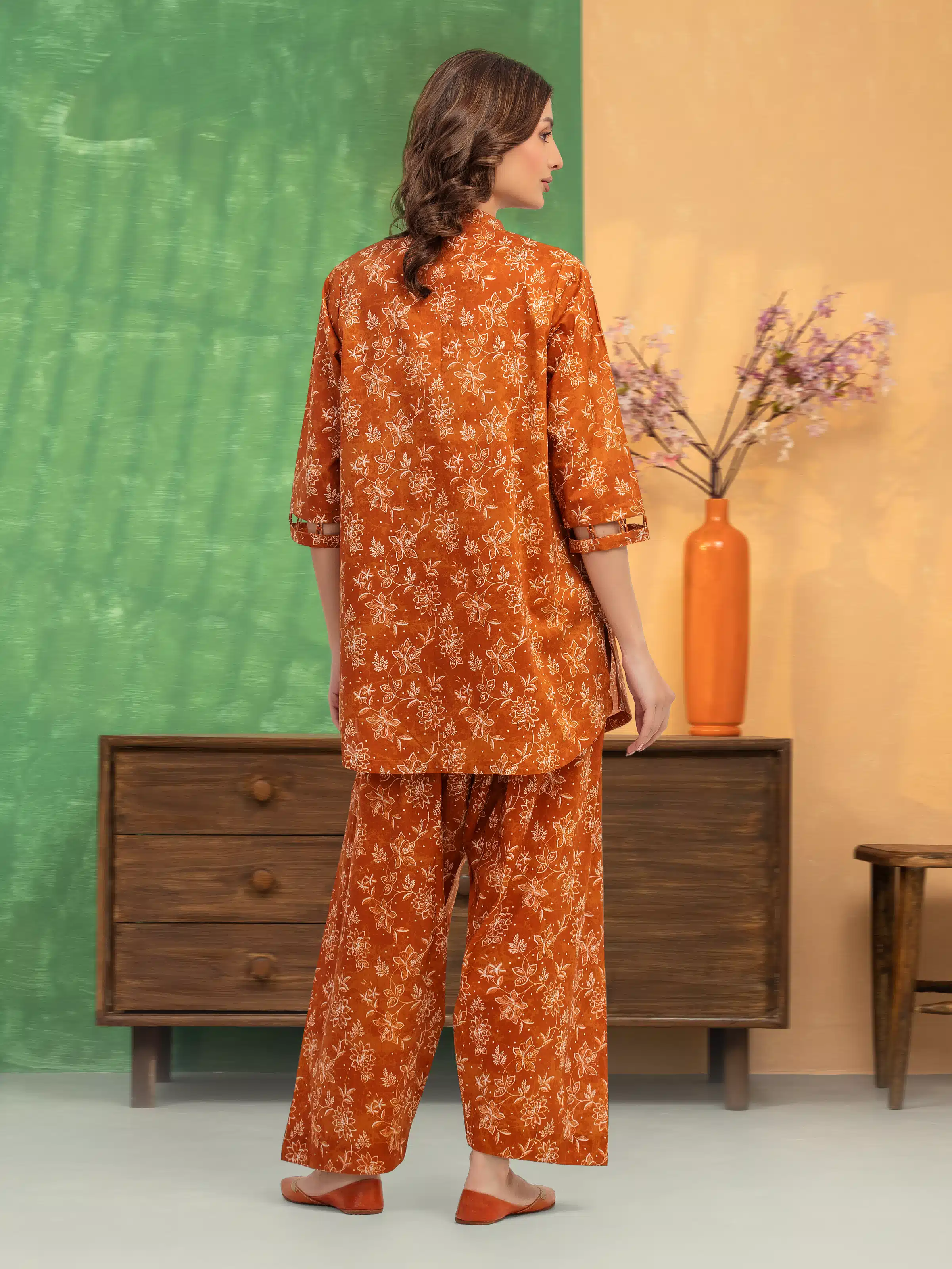 Unstitched Printed Lawn Shirt Trouser - EWU5A1-35696ST - Image 2