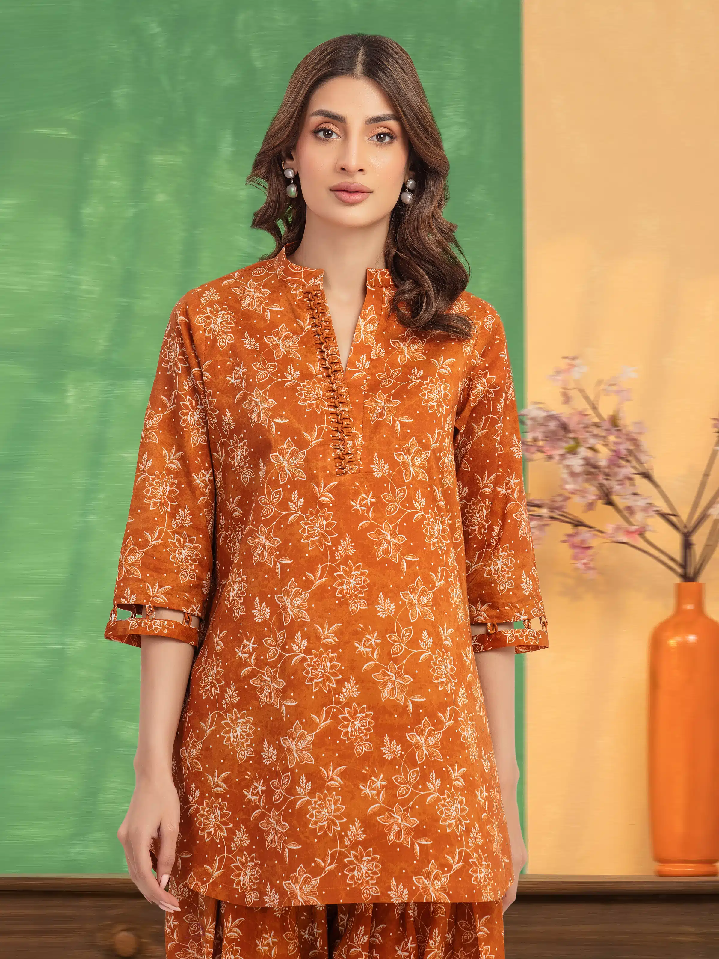 Unstitched Printed Lawn Shirt Trouser - EWU5A1-35696ST - Image 3