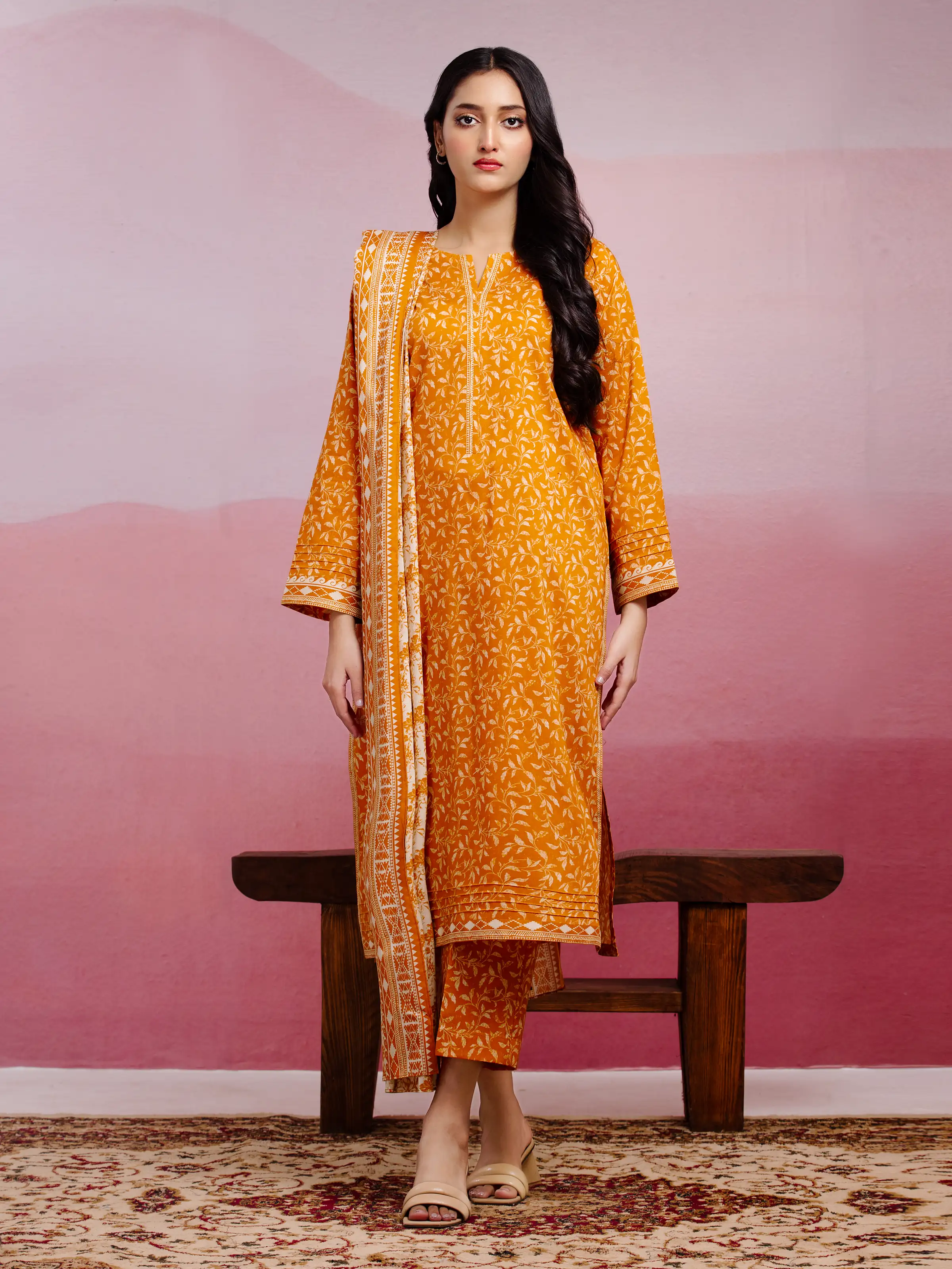 Unstitched Printed Lawn Suit - EWU5A1-35020-3P