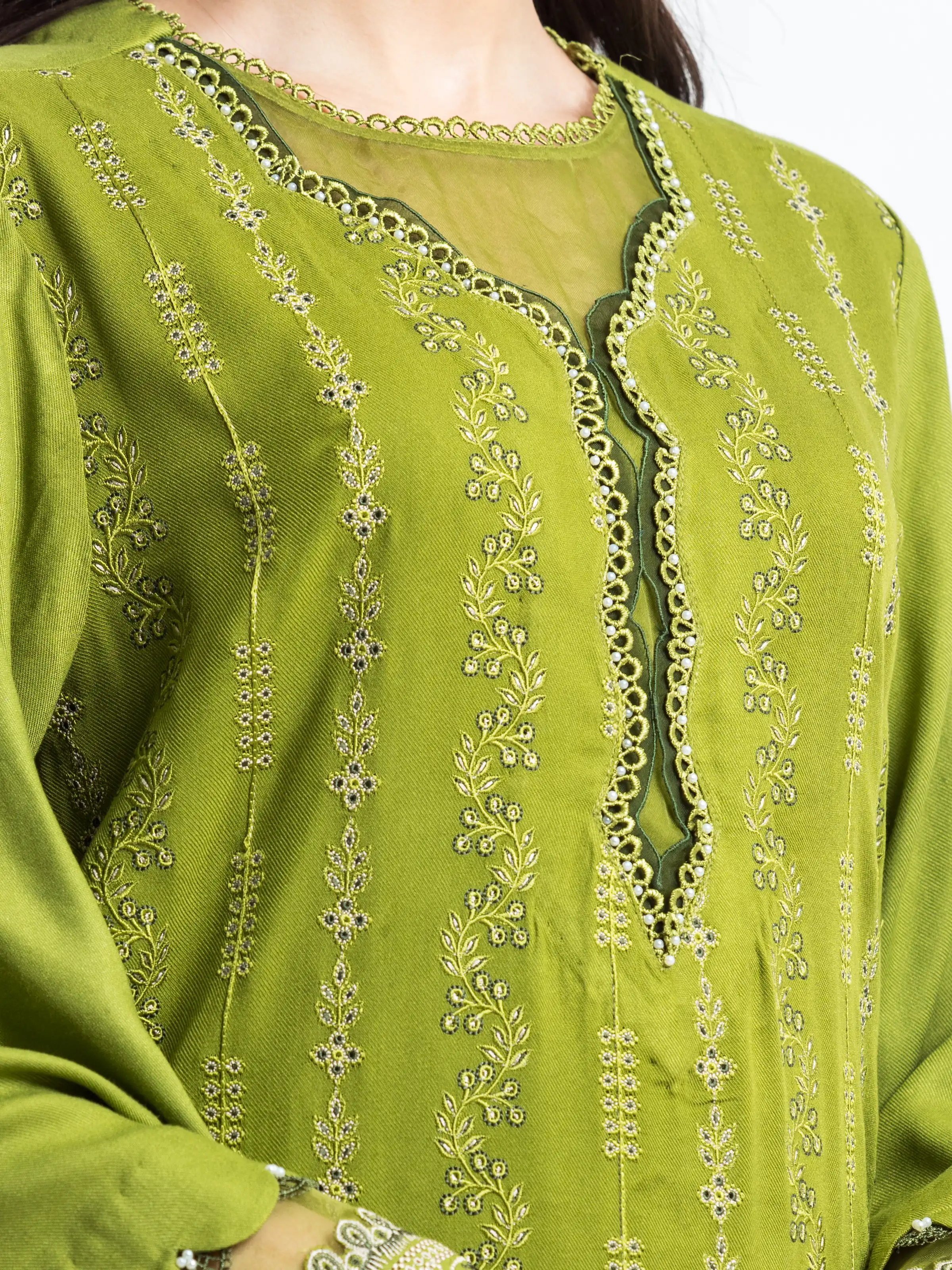 Unstitched Embroidered Viscose Suit - EWU24V13-30233-3P - Image 2