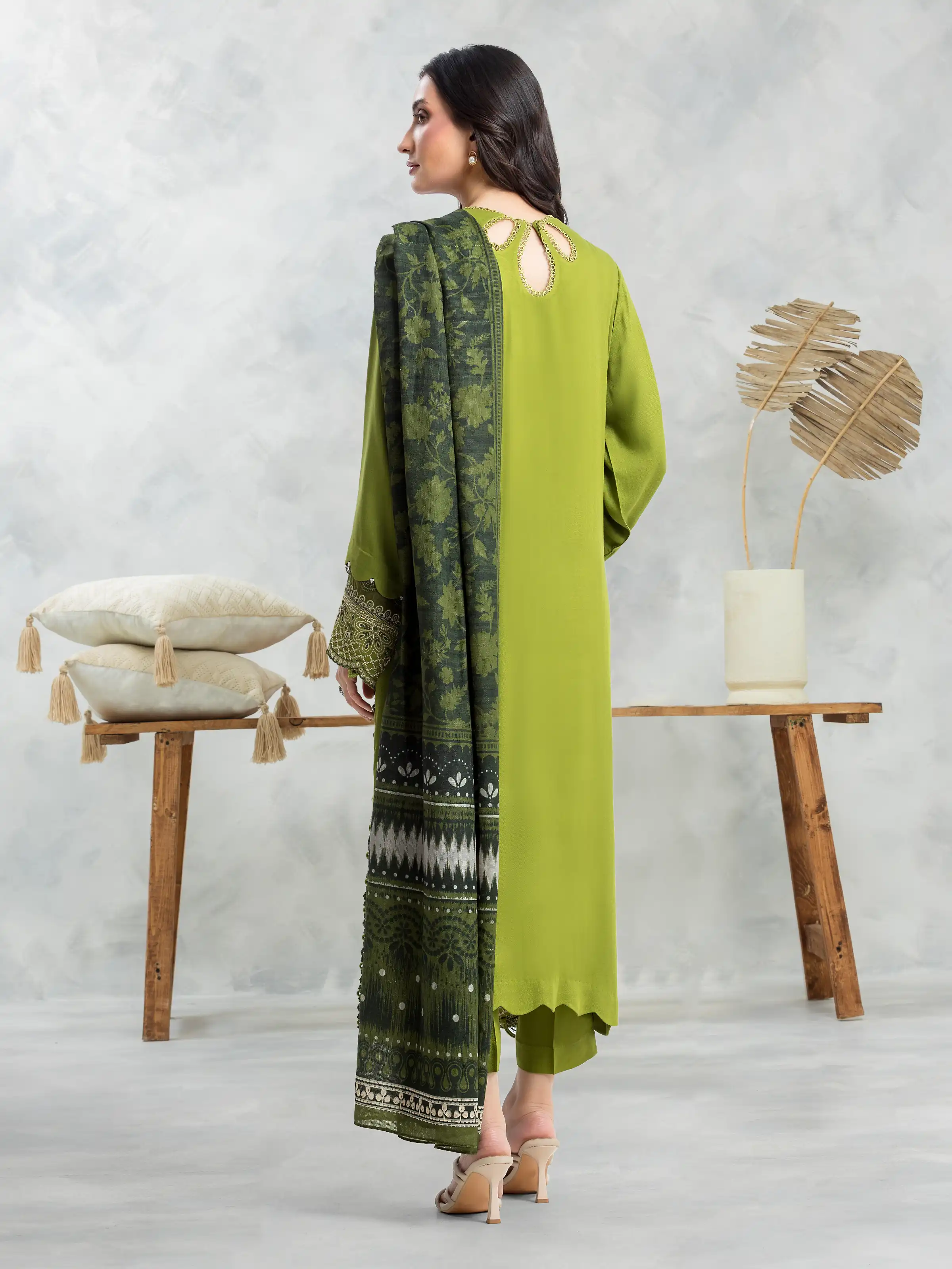 Unstitched Embroidered Viscose Suit - EWU24V13-30233-3P - Image 4