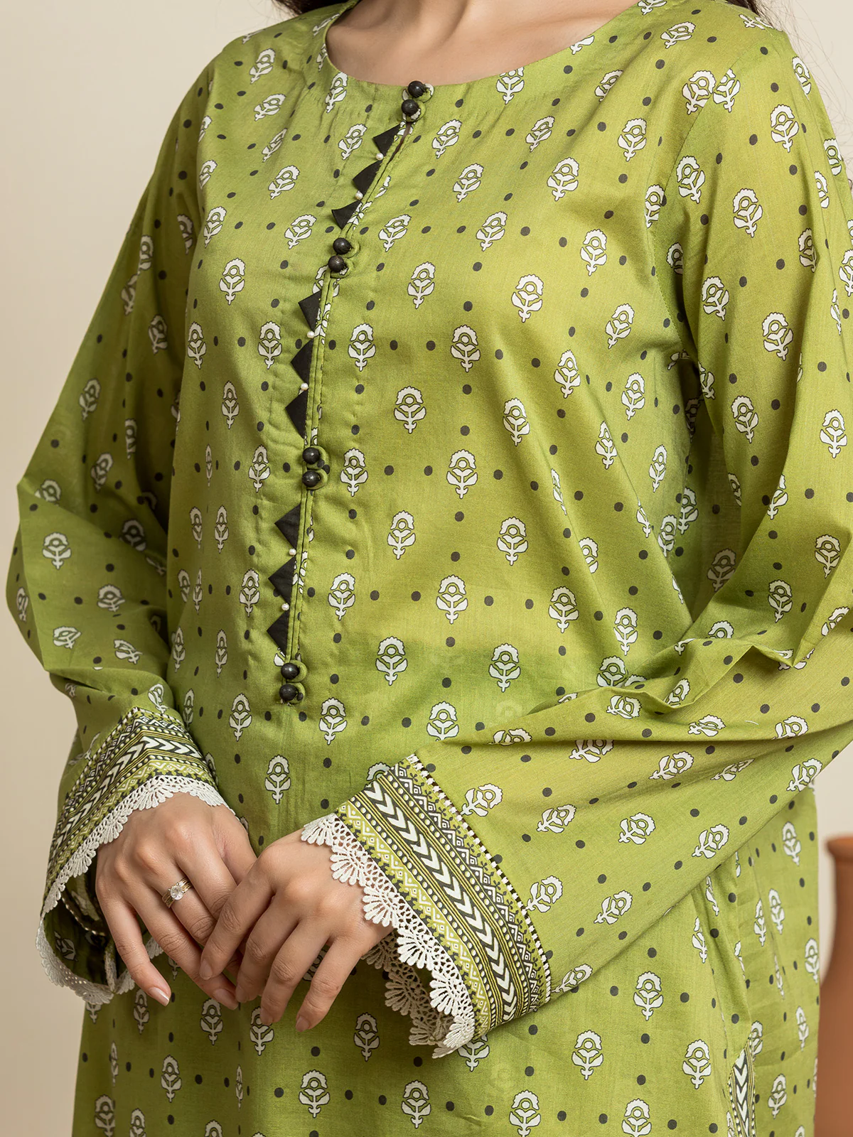 Unstitched Printed Cambric Shirt Trouser - EWU24A2-29238ST - Image 2