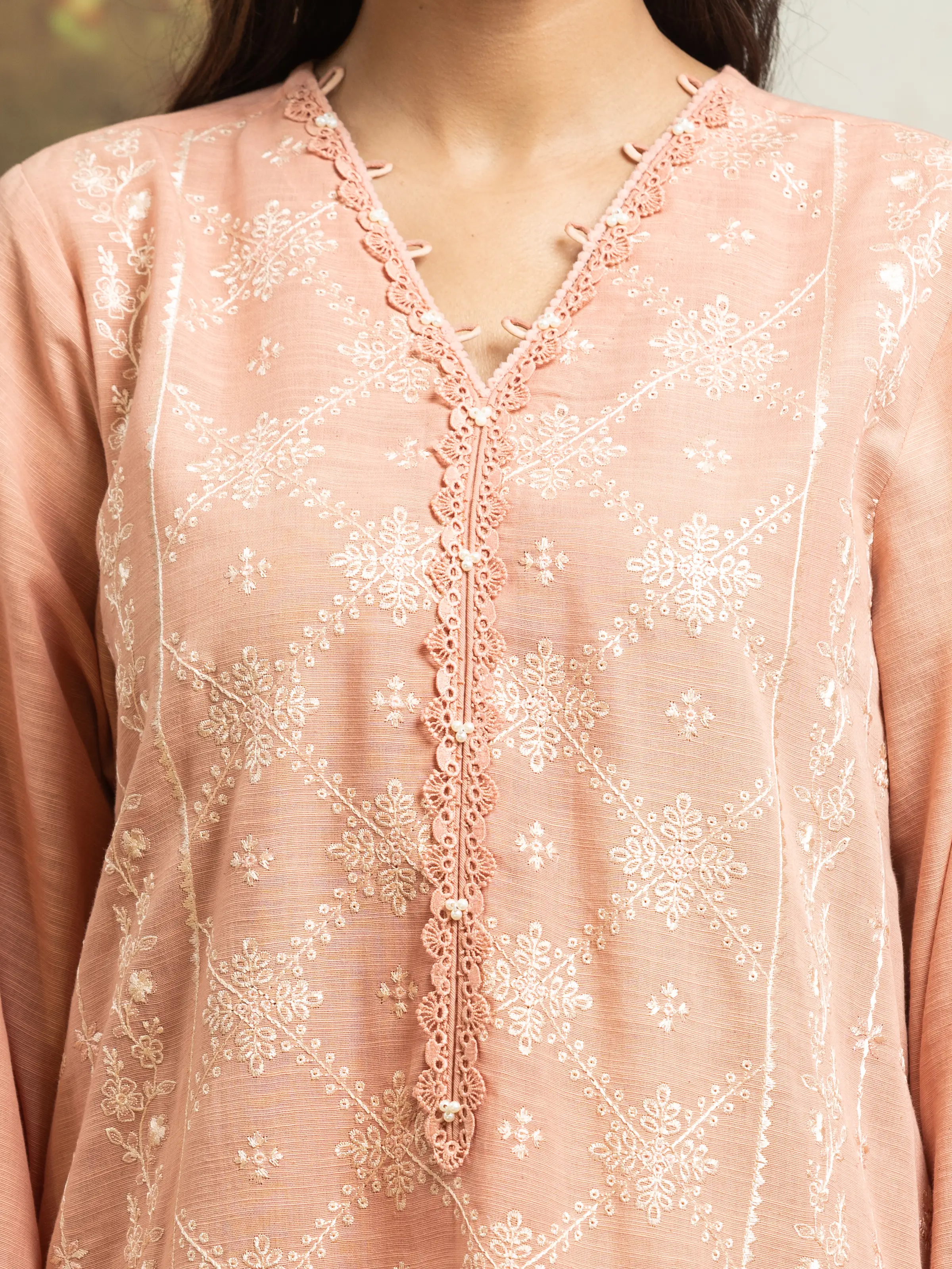 Unstitched Embroidered Khaddar Suit - EWU24V11-30305-3P - Image 3