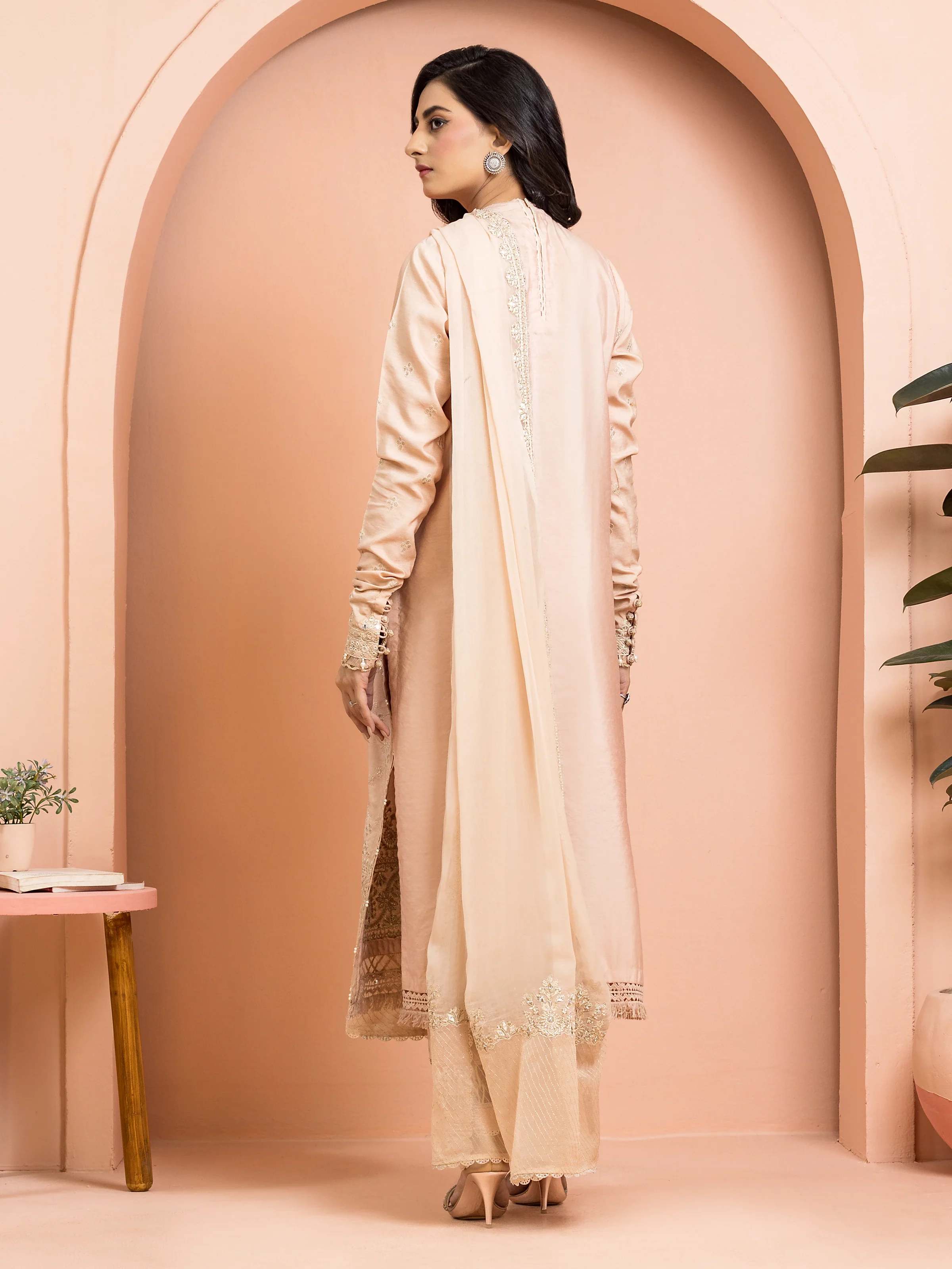 Unstitched Embroidered Raw Silk Suit - EWU24V16-30252-3P - Image 2