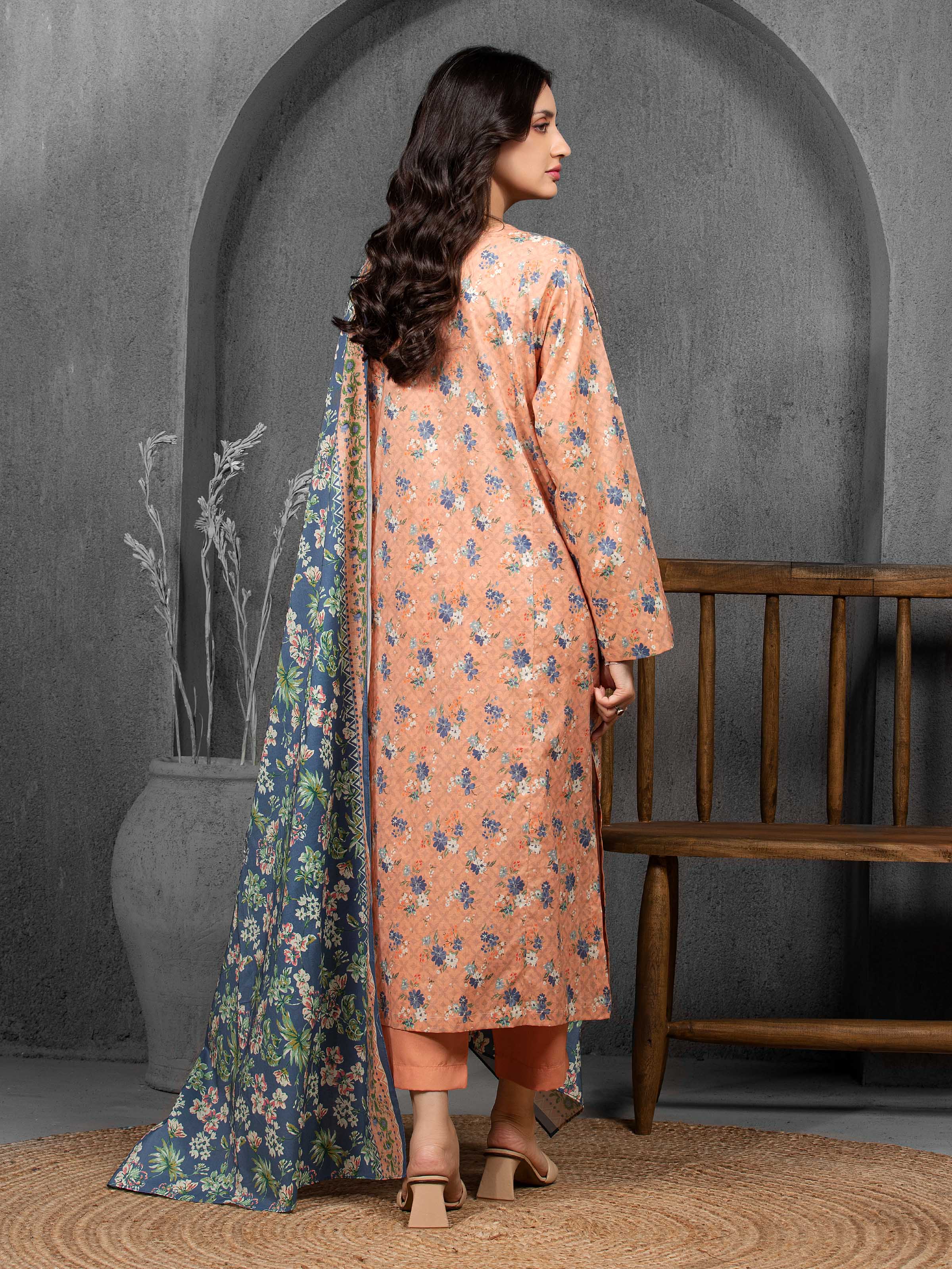 Unstitched Printed Cambric Suit - EWU5A2-35810-3P - Image 6