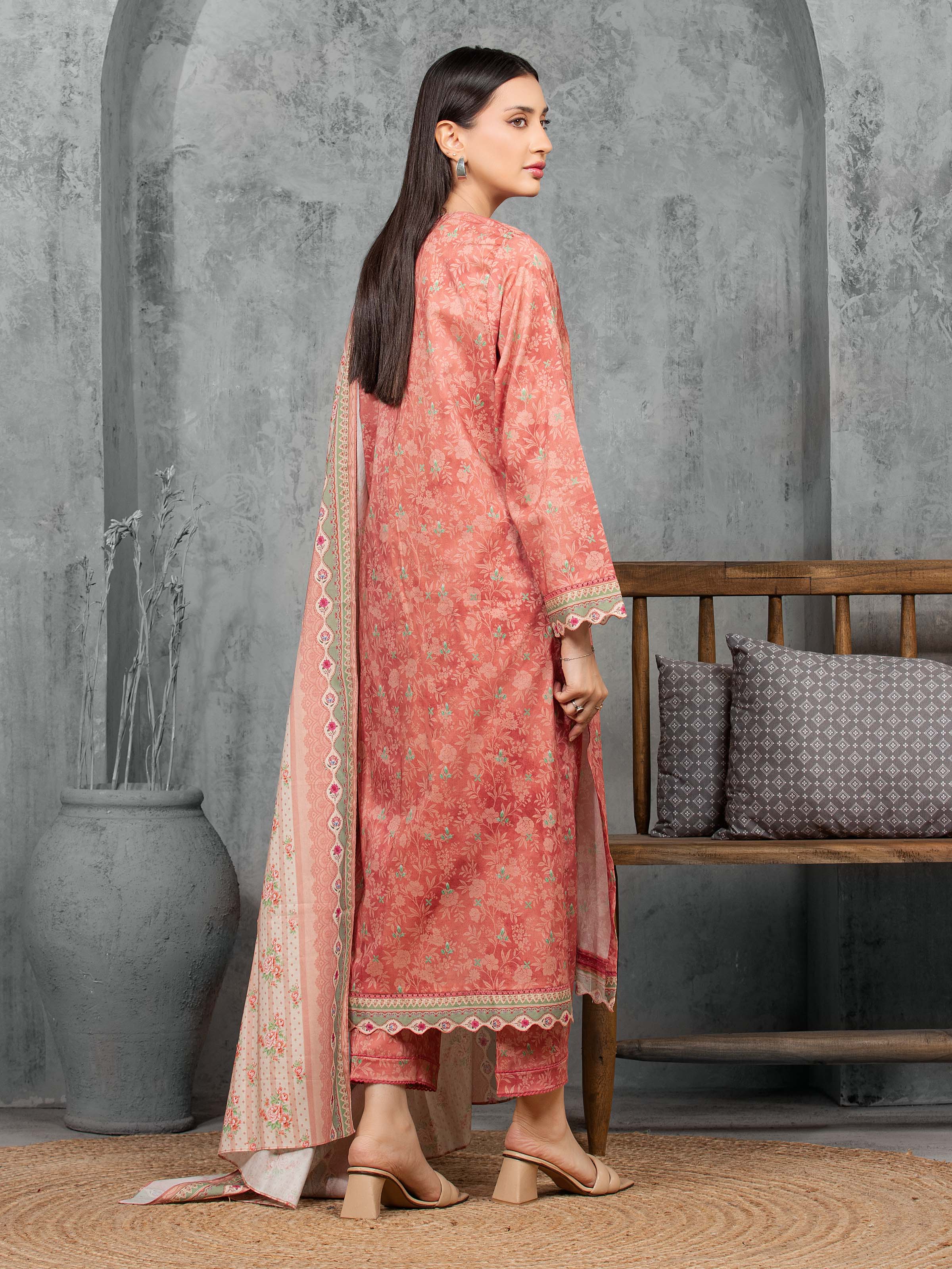 Unstitched Printed Cambric Suit - EWU5A2-35842-3P - Image 6