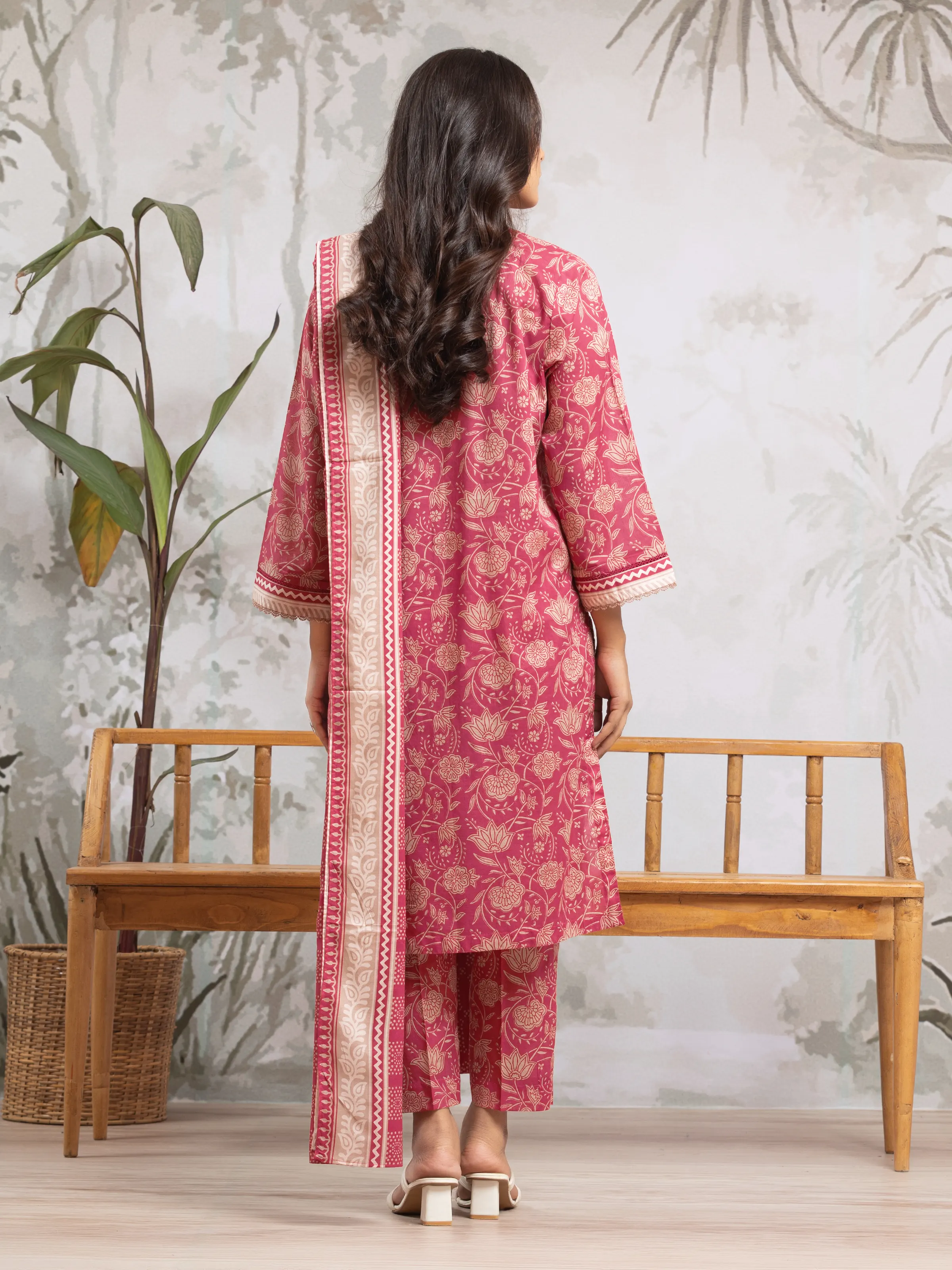 Unstitched Printed Khaddar Suit - EWU24A3-29588-3P - Image 2