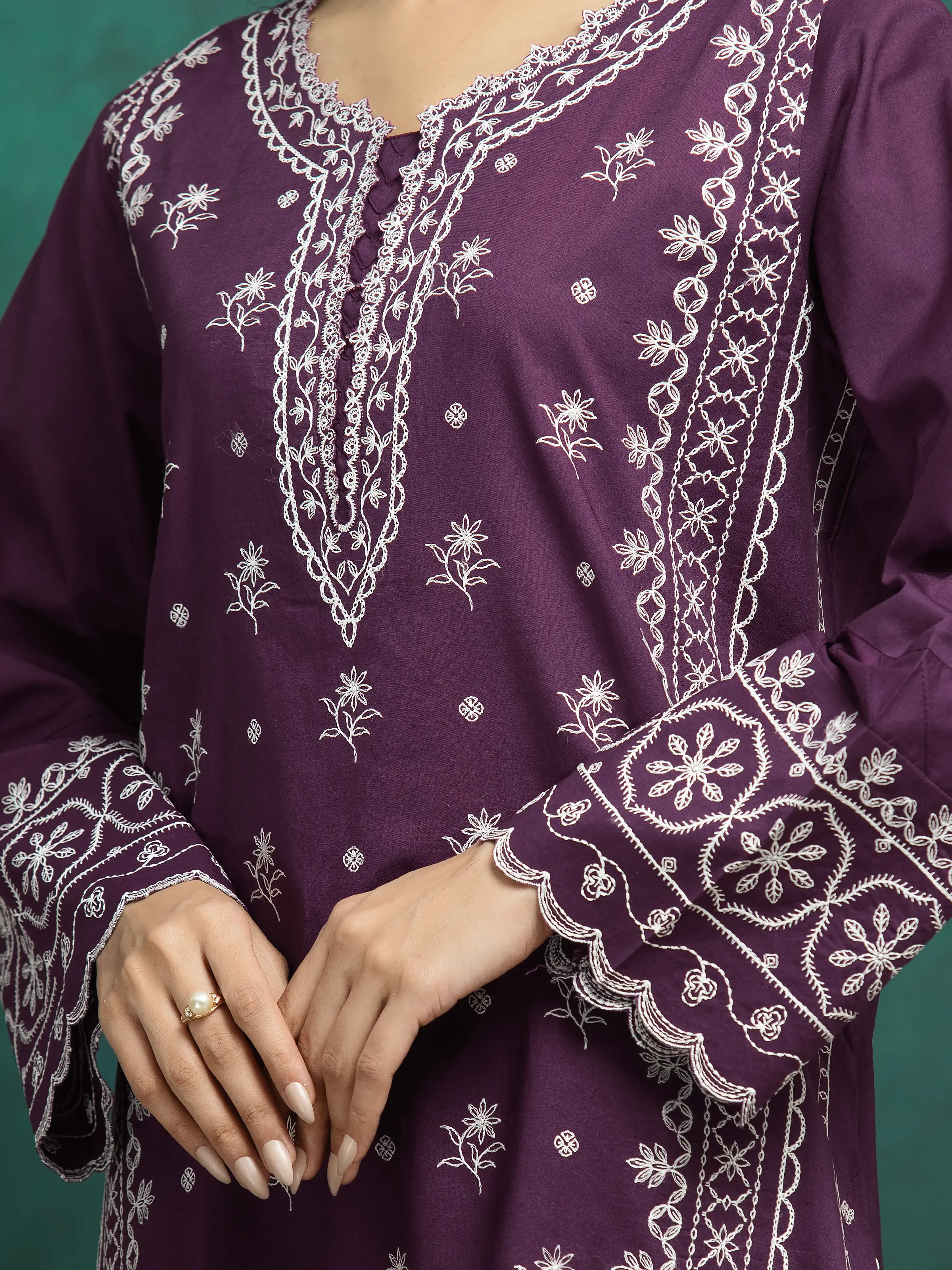 Unstitched Embroidered Cambric Suit - EWU24V2-31016-3P - Image 3