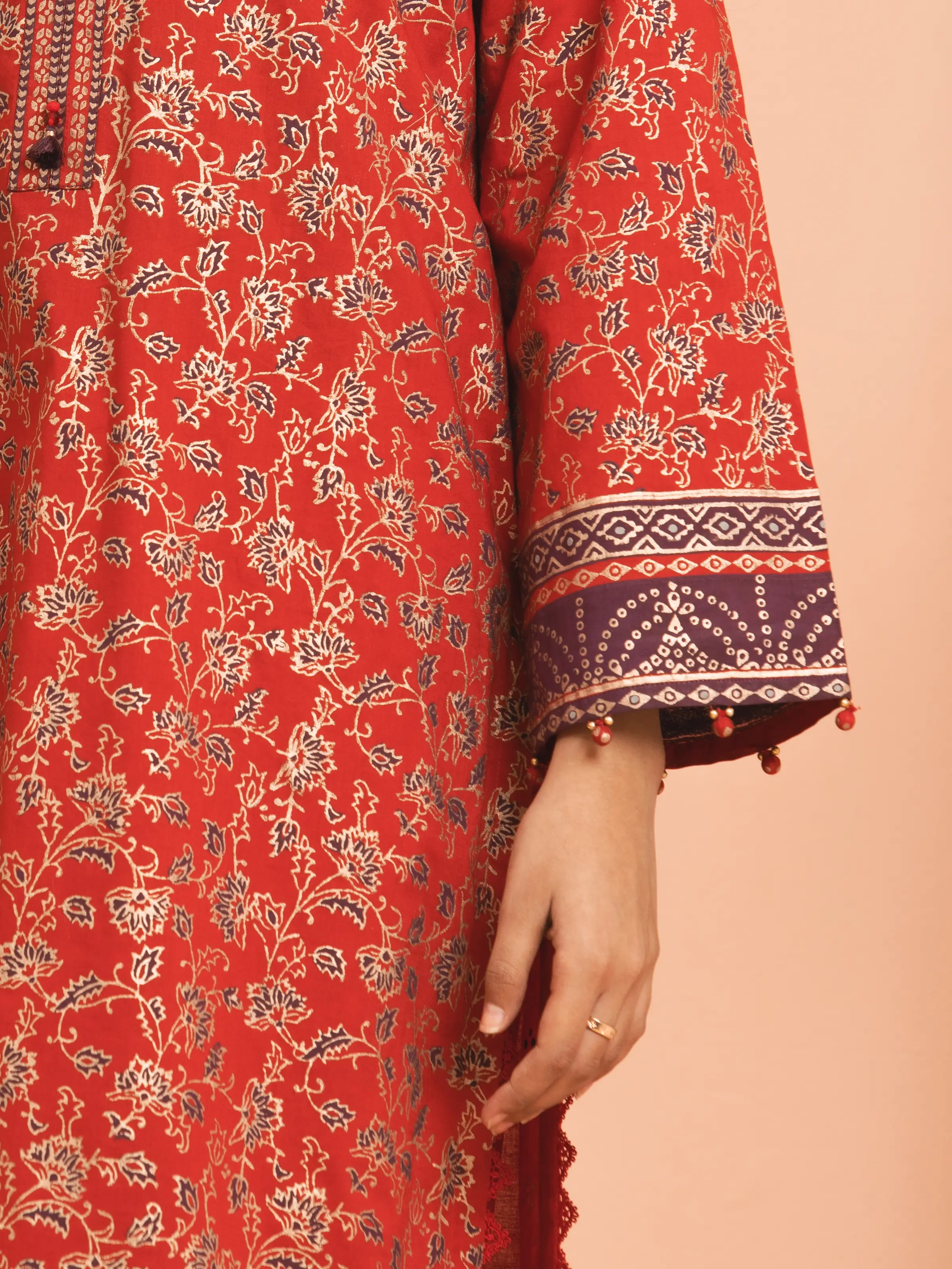 Unstitched  Printed Cambric Shirt - EWU5M1-004S - Image 3