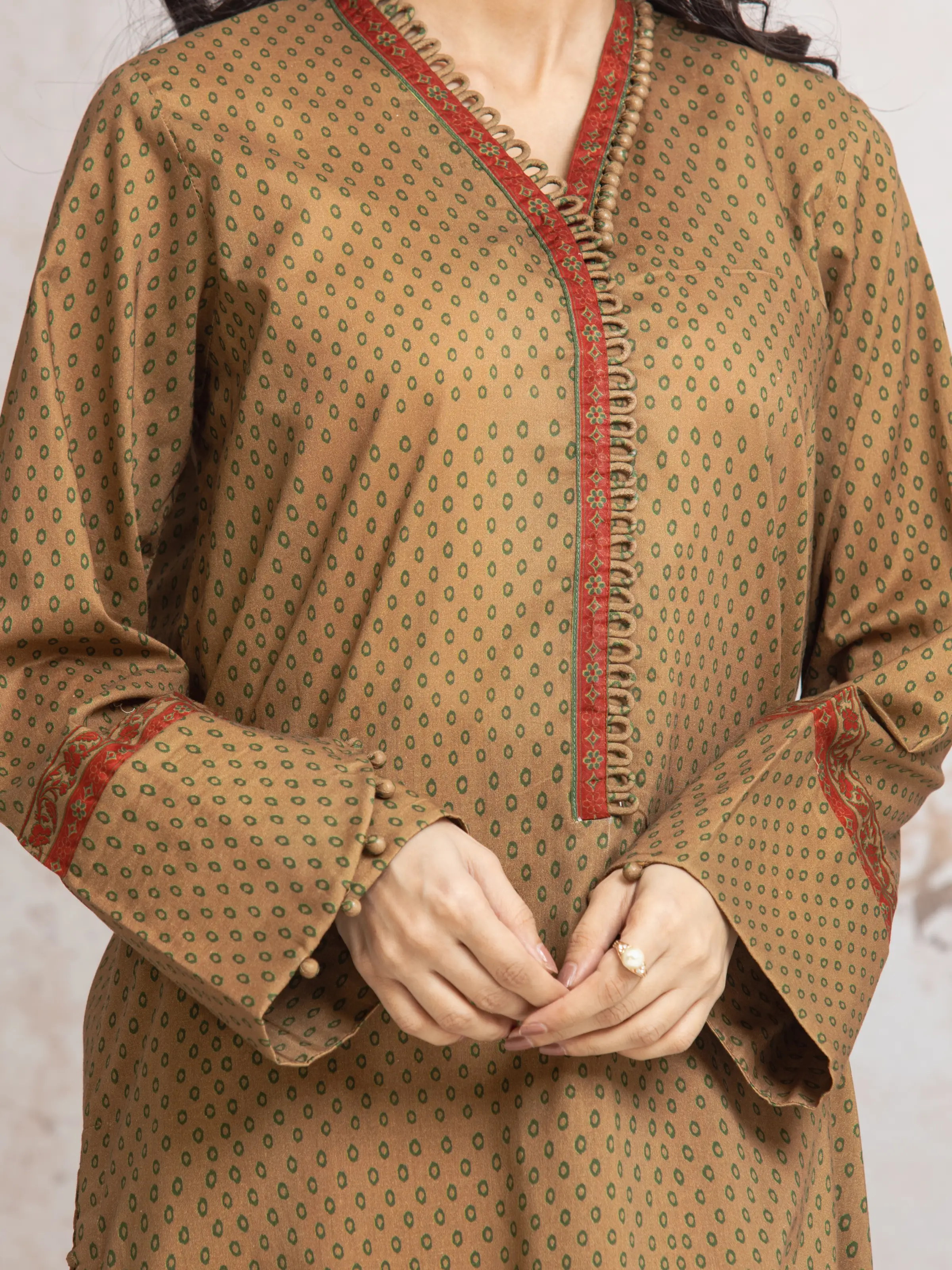 Unstitched  Printed Cambric Shirt Trouser - EWU24M2-009ST - Image 3