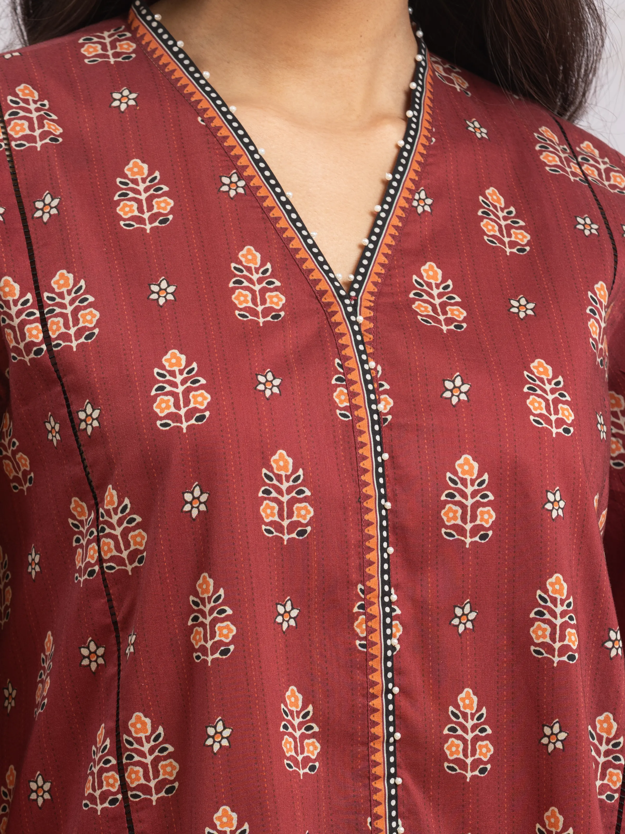 Unstitched Printed Khaddar Suit - EWU24A3-29645-3P - Image 3