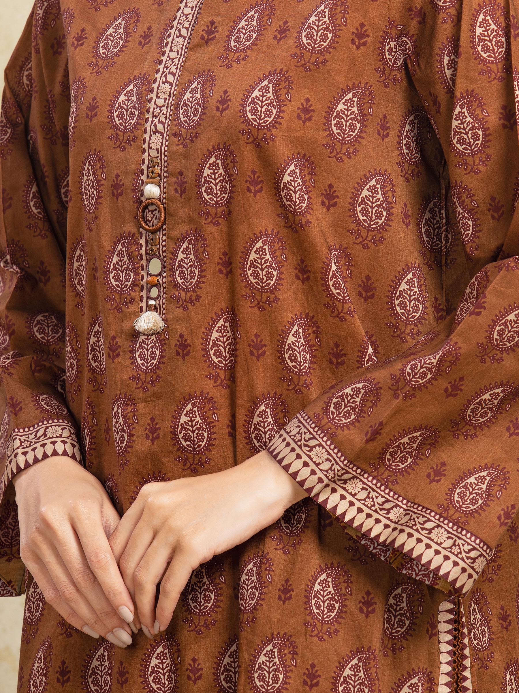 Unstitched Printed Khaddar Suit - EWU5A3-35976-3P - Image 4